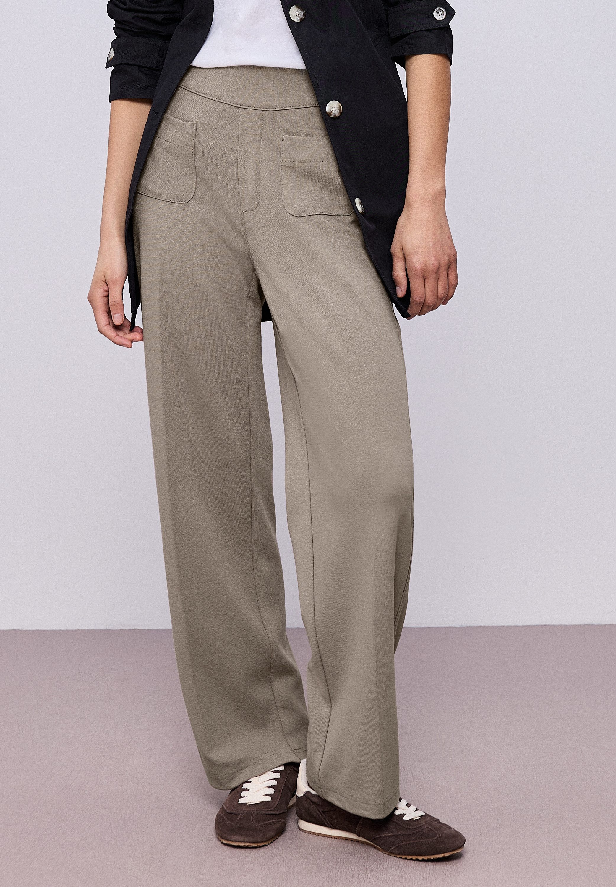 Stofhoos STREET ONE Stoffhose High Waist, Straight Legs