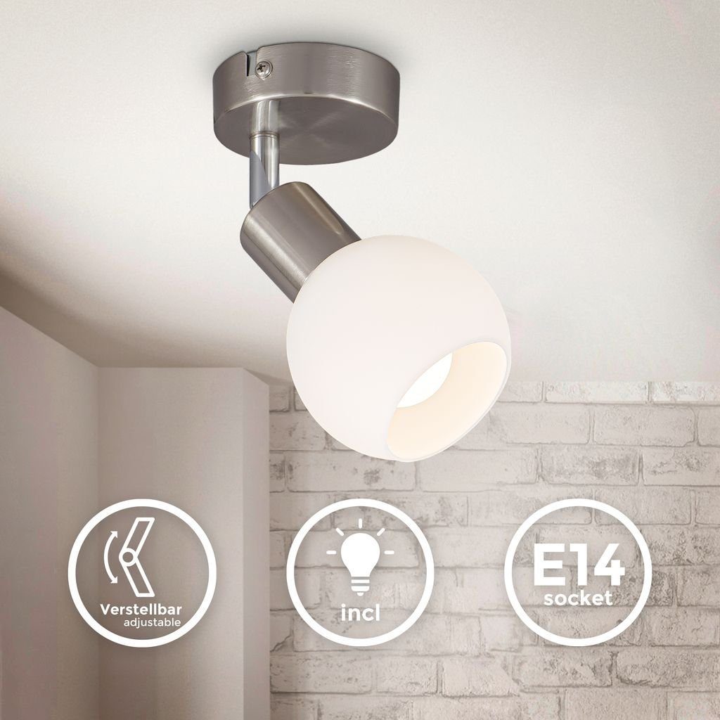 B.K.Licht Wandleuchte LED Deckenleuchte 1-flammig Glasschirm günstig online kaufen