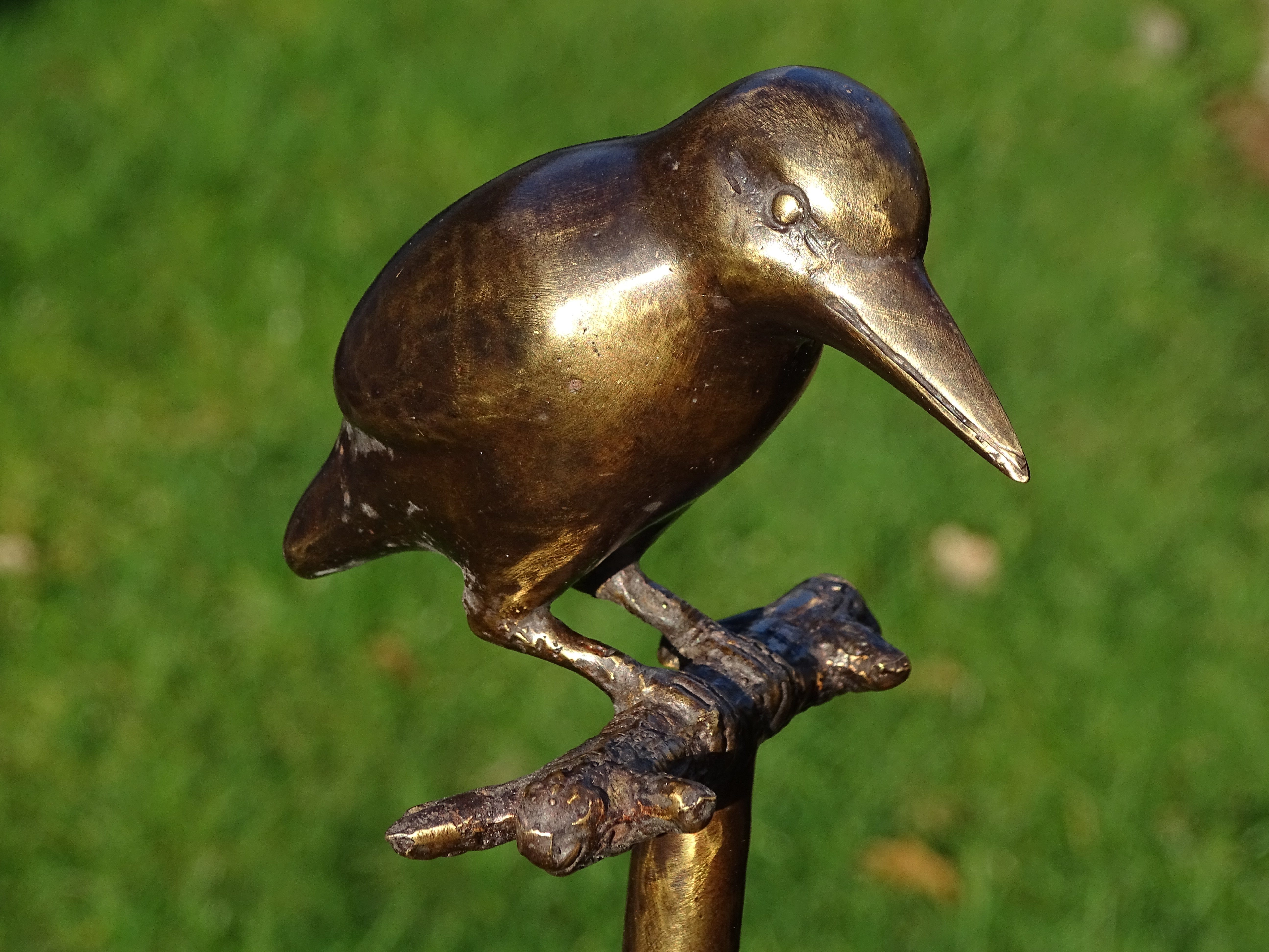 Dekofigur 'Vogel Auf Ast' – 11,4 Cm, Gelb, Aus Poly Stone, Detailreich, Für Regal Oder Fensterbank