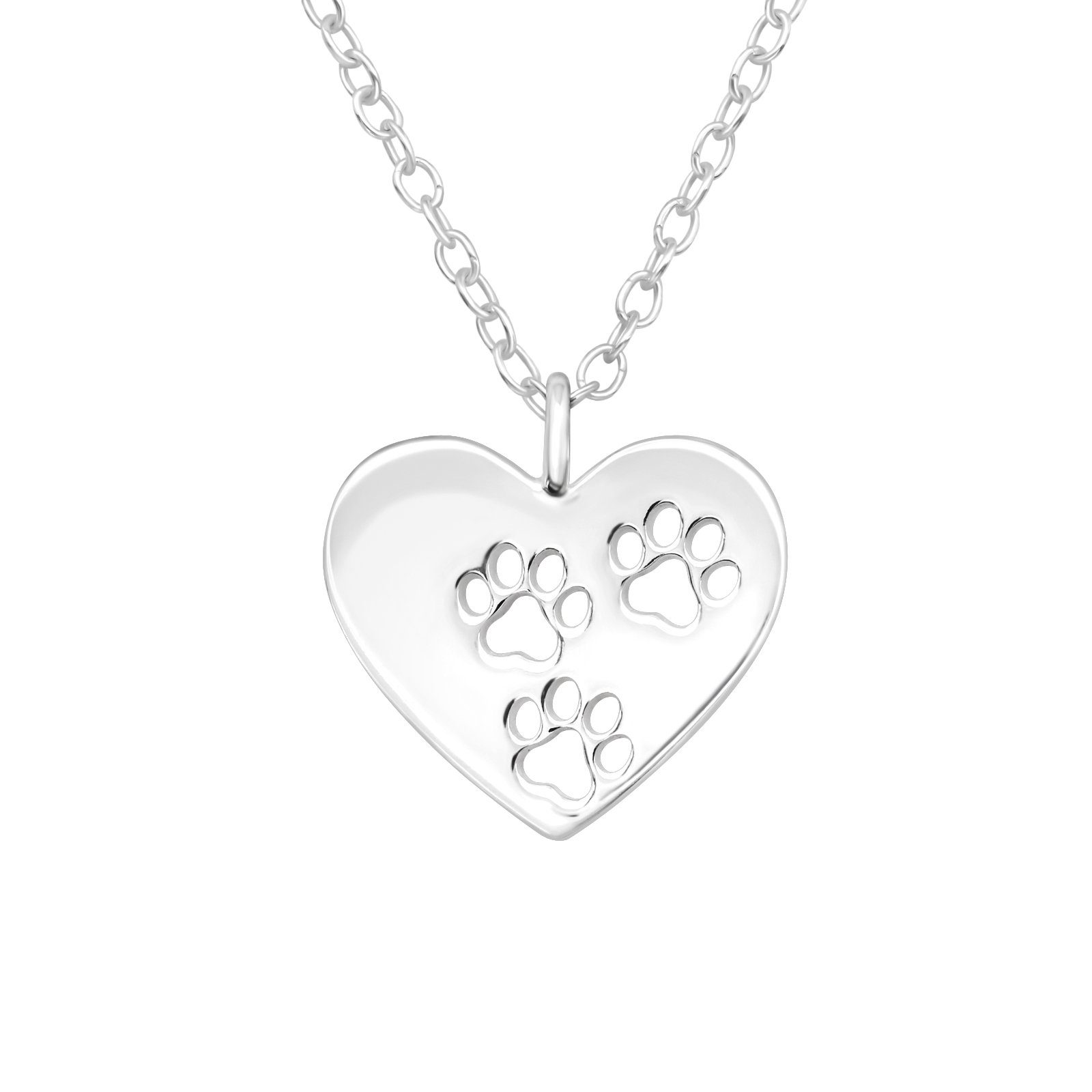 ALEXANDER YORK Kette mit Anhänger HERZ und 3 PFOTEN cut-out Design, 2-tlg., günstig online kaufen