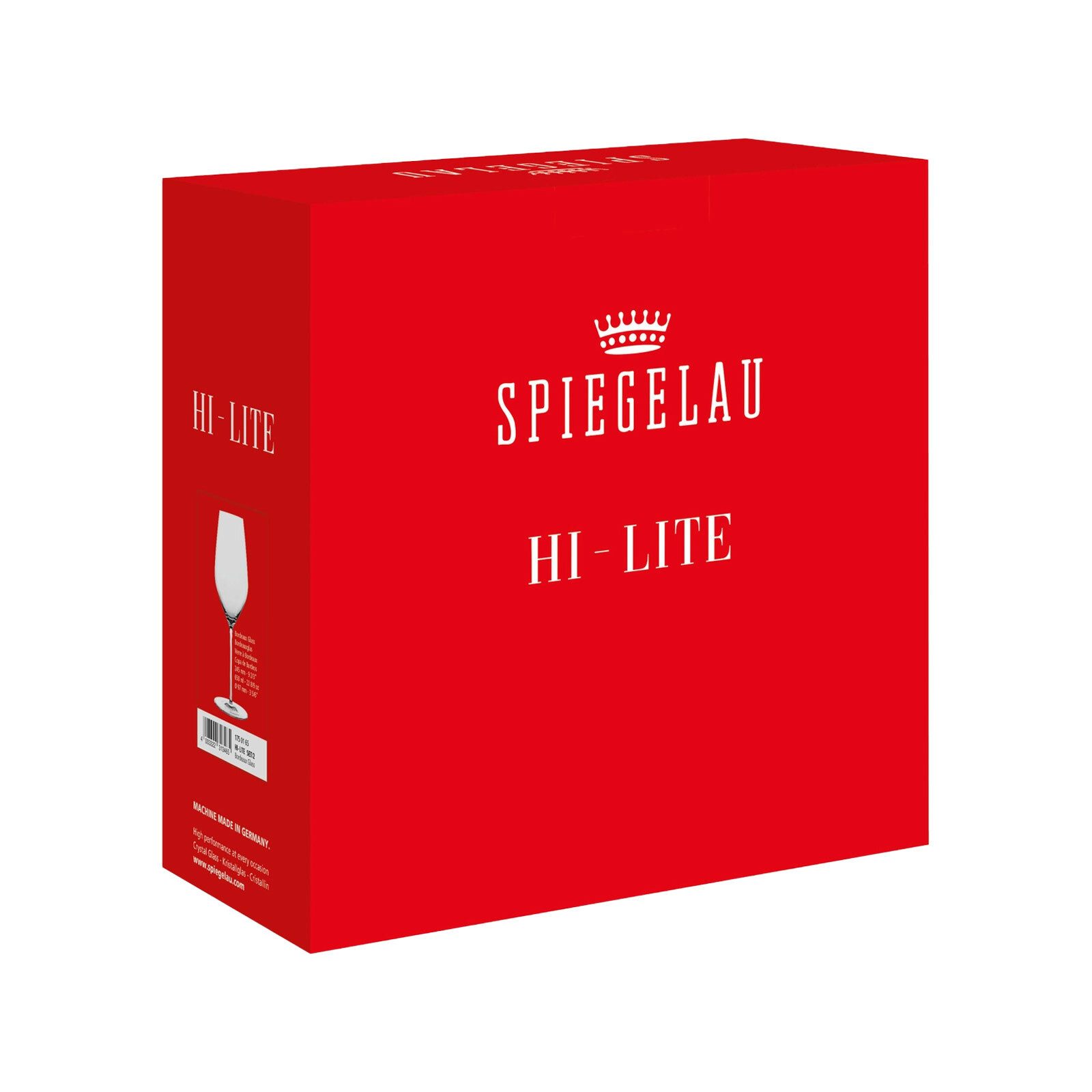 SPIEGELAU Rotweinglas Hi-Lite Bordeauxgläser 650 ml 2er Set, 2-tlg., Glas