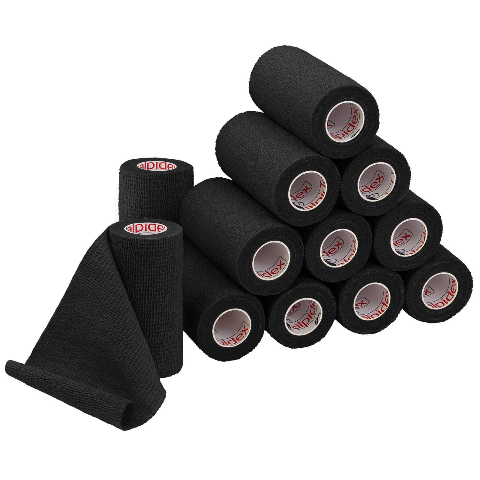 ALPIDEX Bandage 12 Rollen Haftbandage 10 cm x 4.5 m selbstklebender Verband