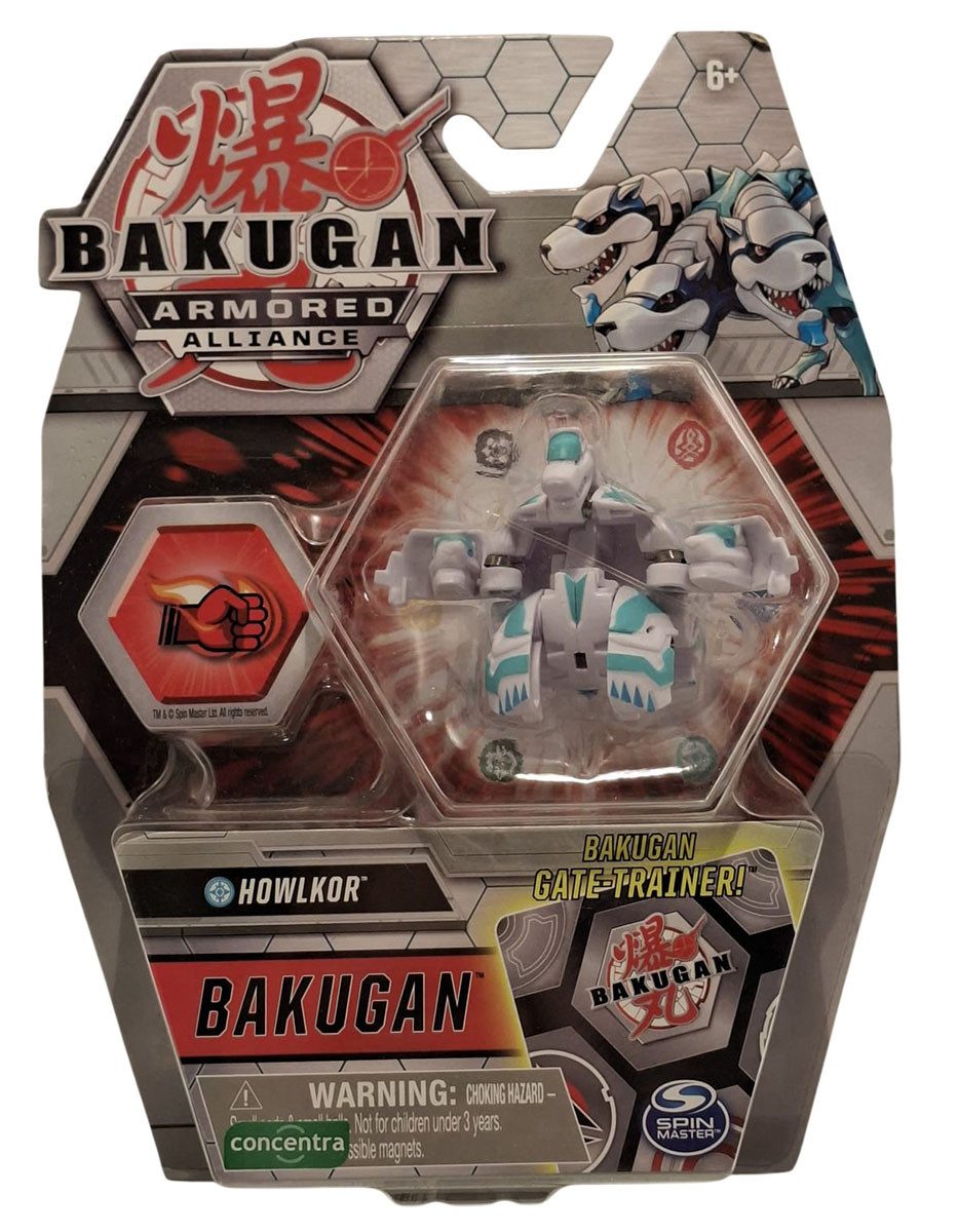 Spin Master Actionfigur Bakugan Armored Alliance Howlkor Transformierbare Figur Gate Trainer