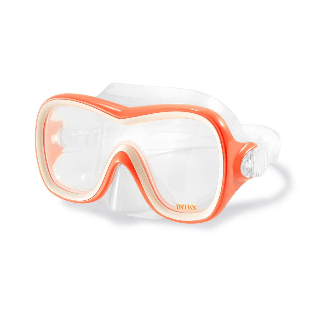 Intex Schwimmbrille Tauchermaske - Wave Rider - 1 Stück, orange oder türkis