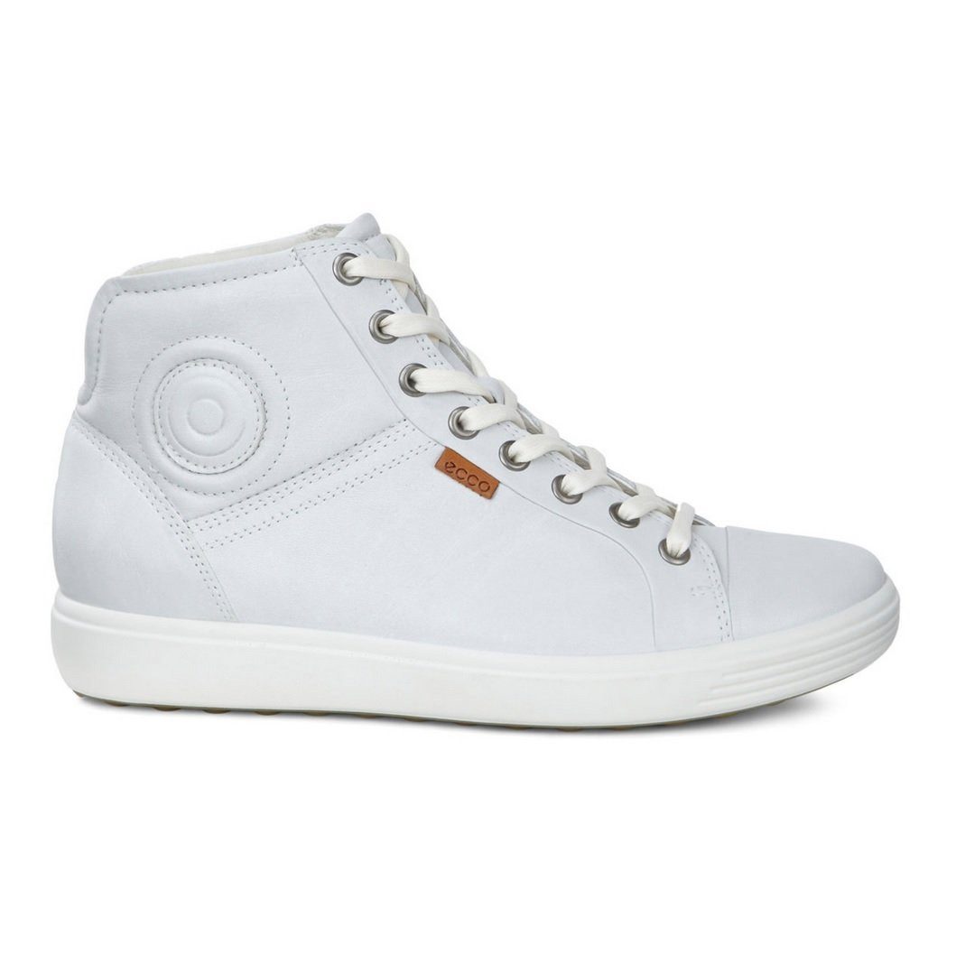 Ecco Soft 7 High (leichte und flexible Sohle) weiss Damen Sneaker – Bild 4 von 5
