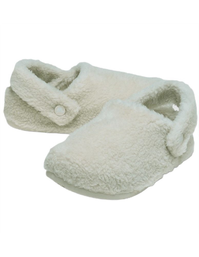 Crocs Classic Cozzzy Slipper (Kunstfell, warm) naturweiss - 1 Paar Hausschuh