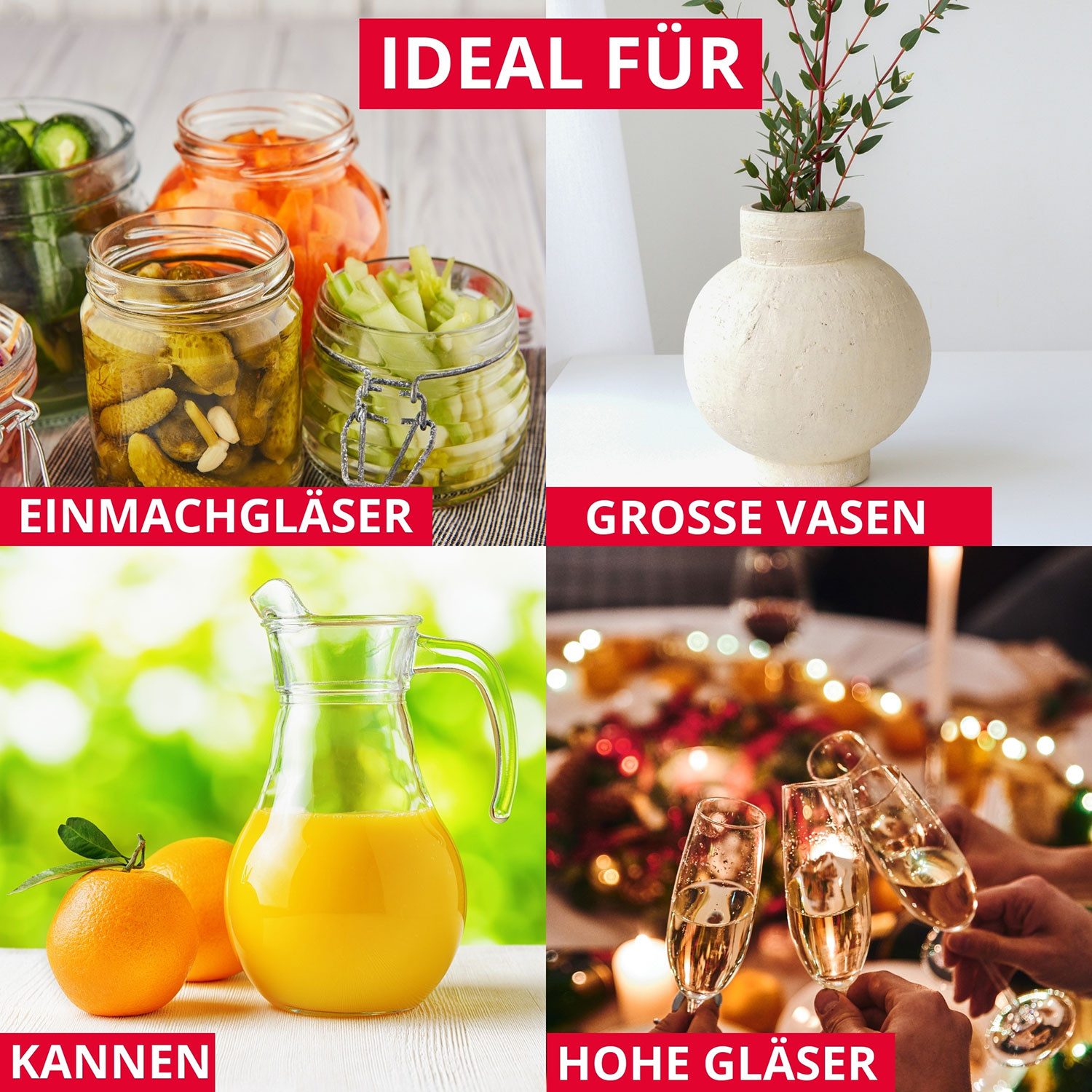 WESTMARK Reinigungsbürste Gläser-Spülbürste mit Saugfuß, kein Verrutschen, für Gastronomie oder