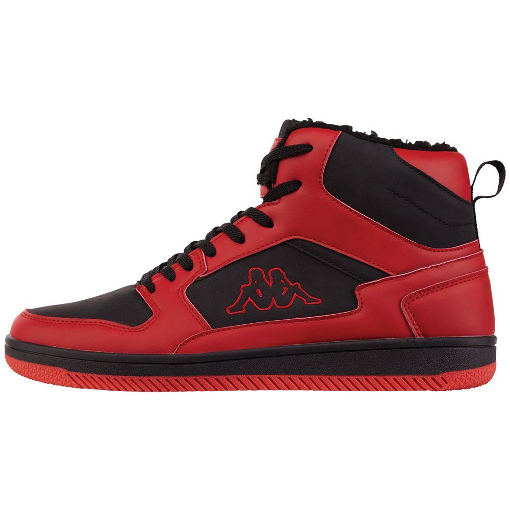 - Kappa Sneaker kuschelig-wärmender Innenausstattung mit red-black