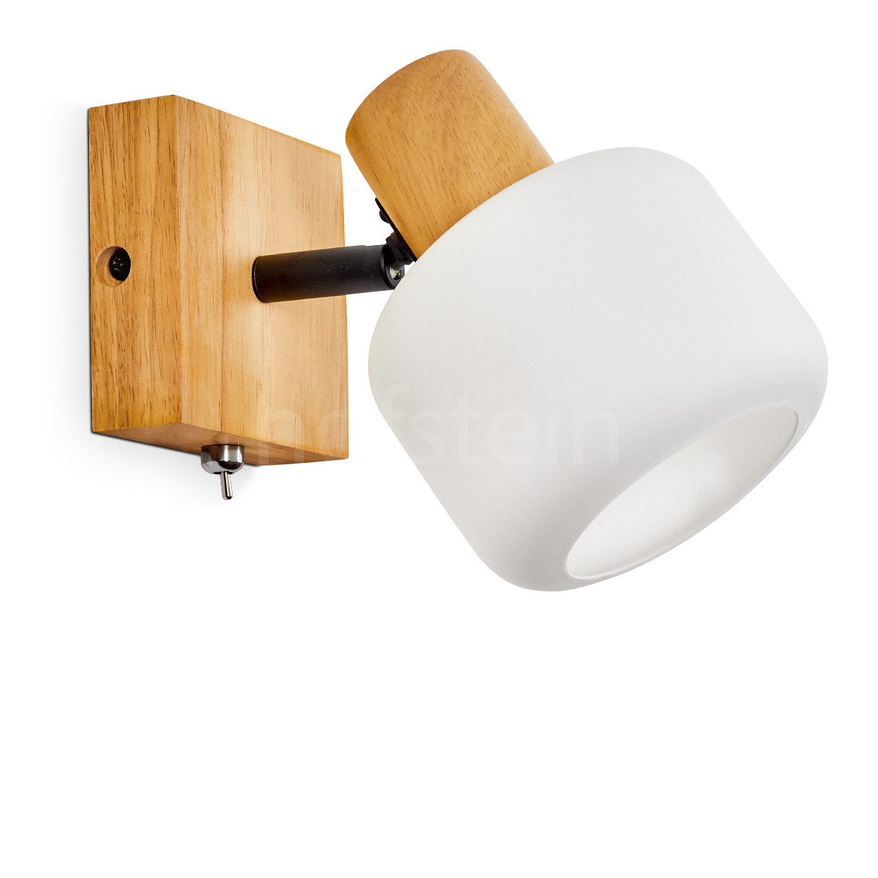 hofstein Wandleuchte verstellbare Wandlampe aus Holz/Metall/Glas in Natur/S günstig online kaufen