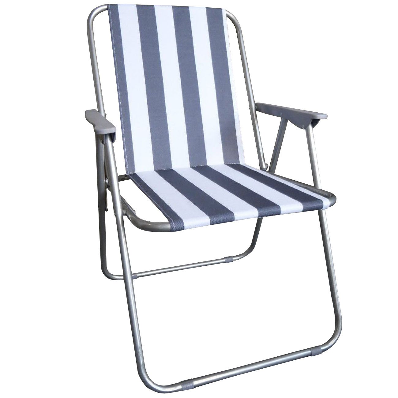 Westerholt Klappstuhl Klappbarer Campingstuhl Blau-Weiß, Robustes Stahlrohrgestell (1 St), Platzsparender Faltstuhl Strandstuhl Balkonstuhl mit 600D Polyester