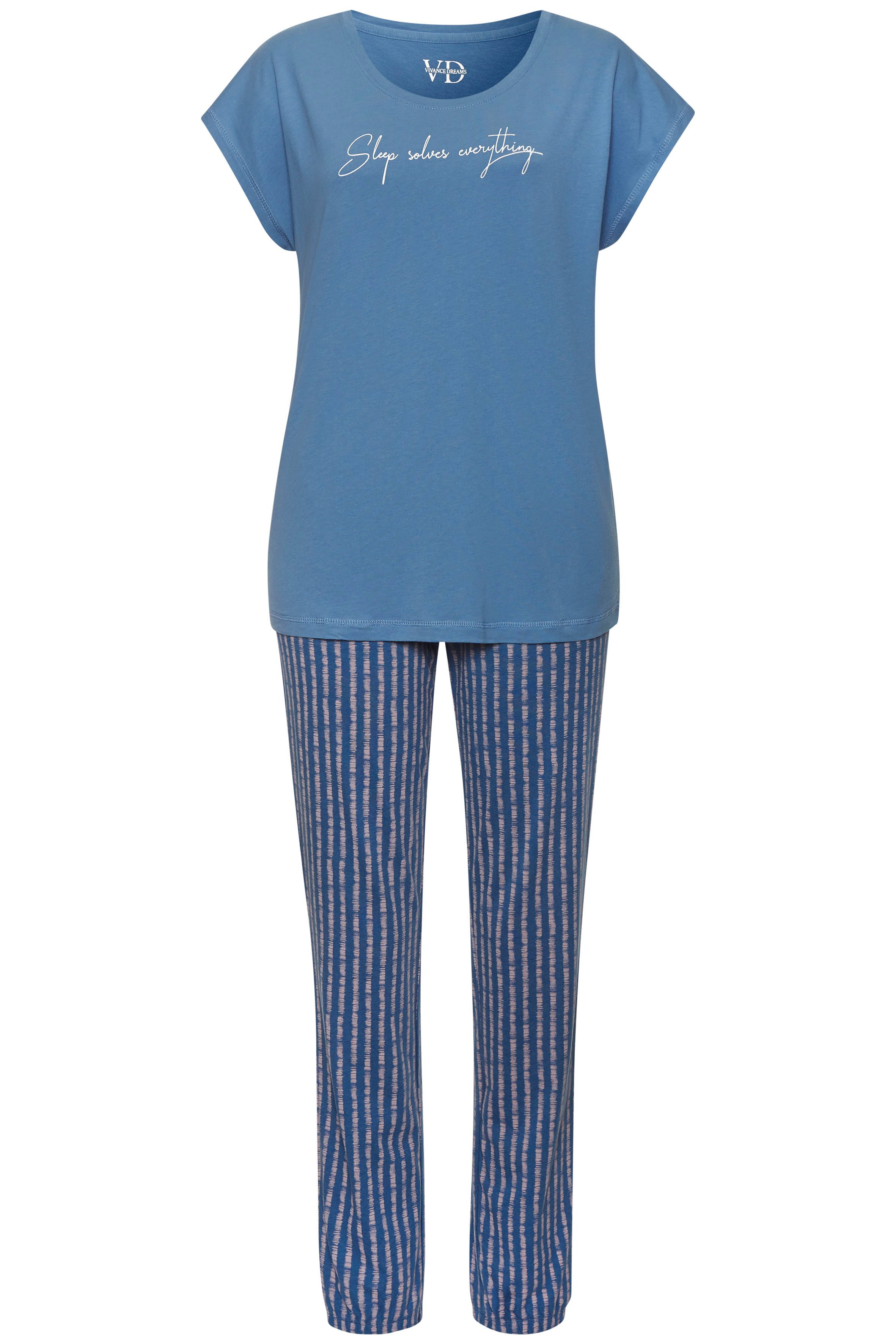 Vivance Dreams Pyjama (Set, 2 tlg) Mit schönem Alloverprint günstig online kaufen