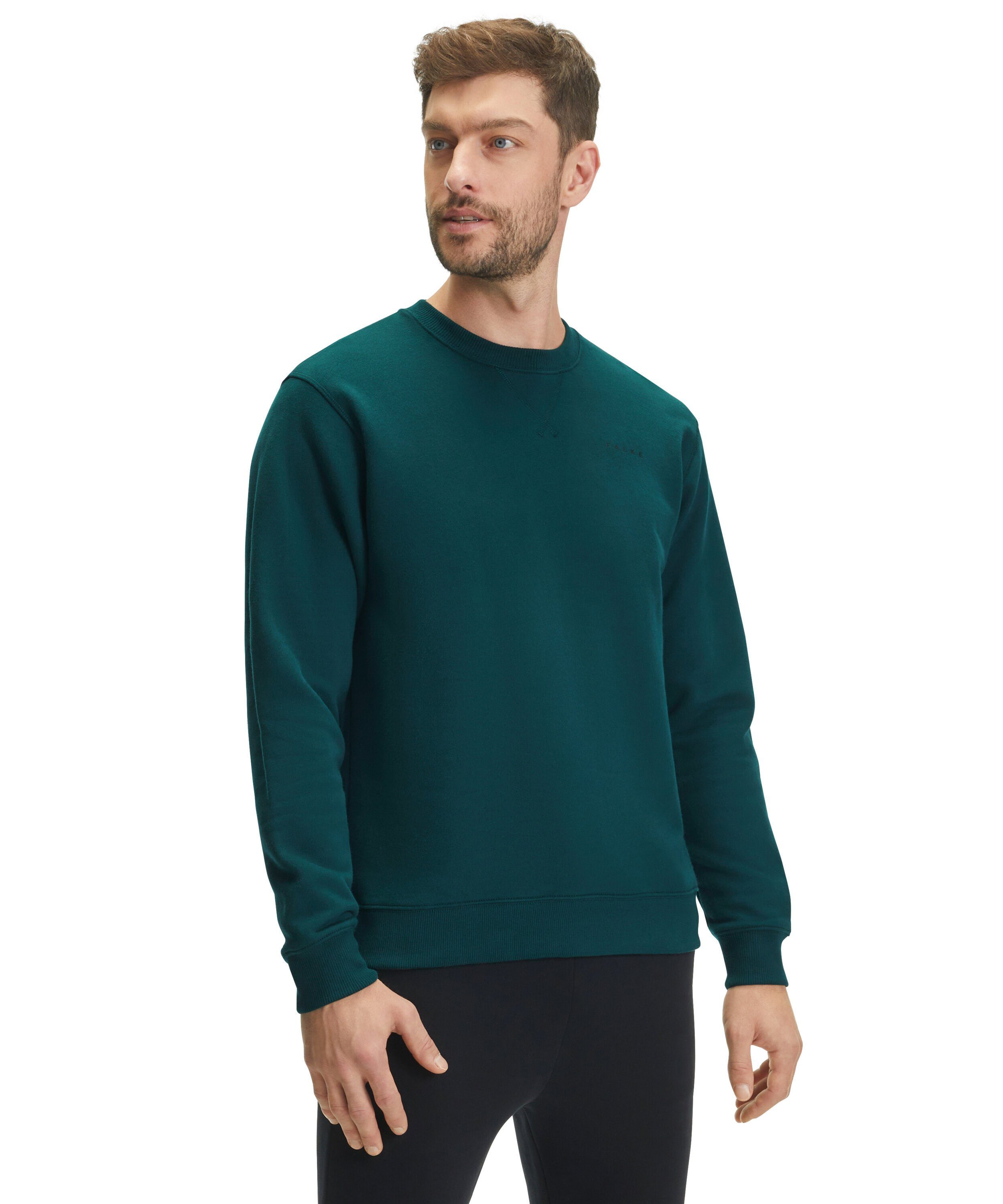 FALKE Sweatshirt Sweatshirt aus reiner Baumwolle (1-tlg., 1) aus reiner Baumwolle
