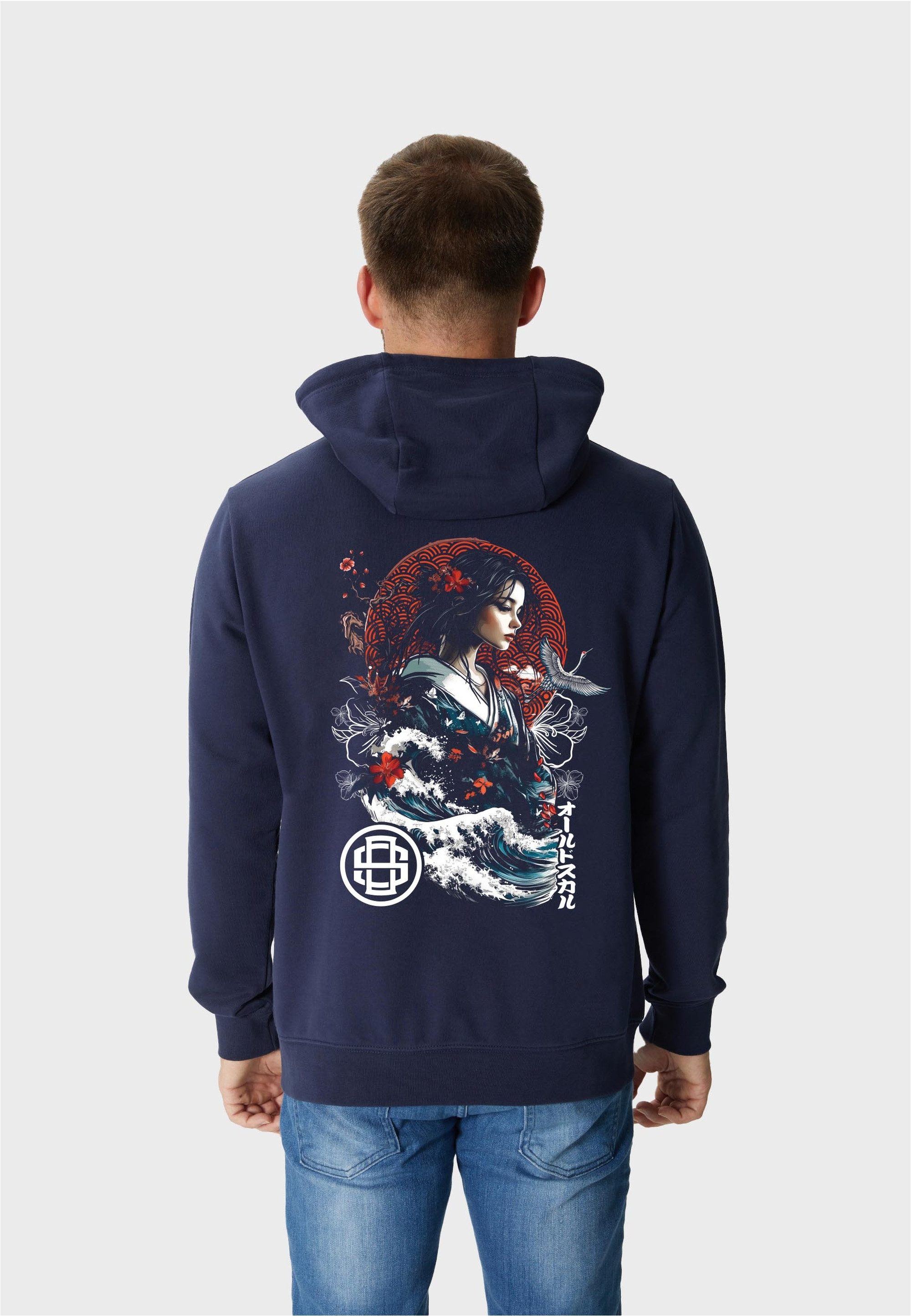 Sweatjacke Asian Blossom Queen Logo Graphic
