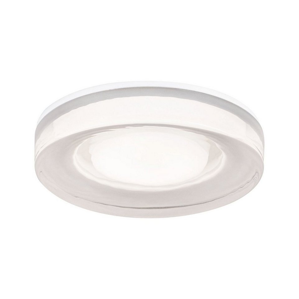 Paulmann Deckenleuchte Selection Bathroom Luena IP65 max. 1x35W Weiß Glas/ Metall, ohne Leuchtmittel, GU10