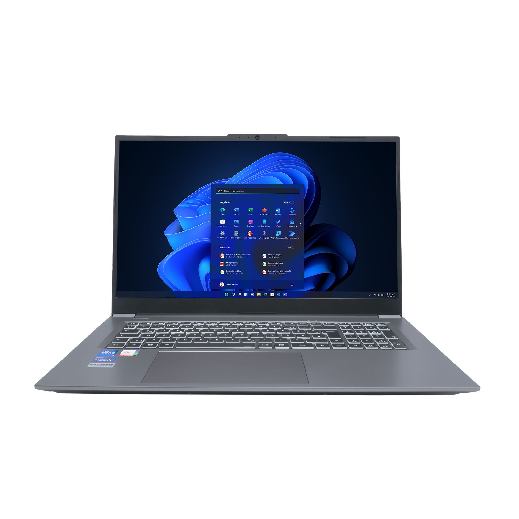 TERRA MOBILE 1717R - 17,3" FHD - Intel Core i5 1334U - Business-Notebook (43.94 cm/17.3 Zoll, Intel Core i5 1334U, Iris Xe Graphics, 500 GB SSD, Notebooktasche)