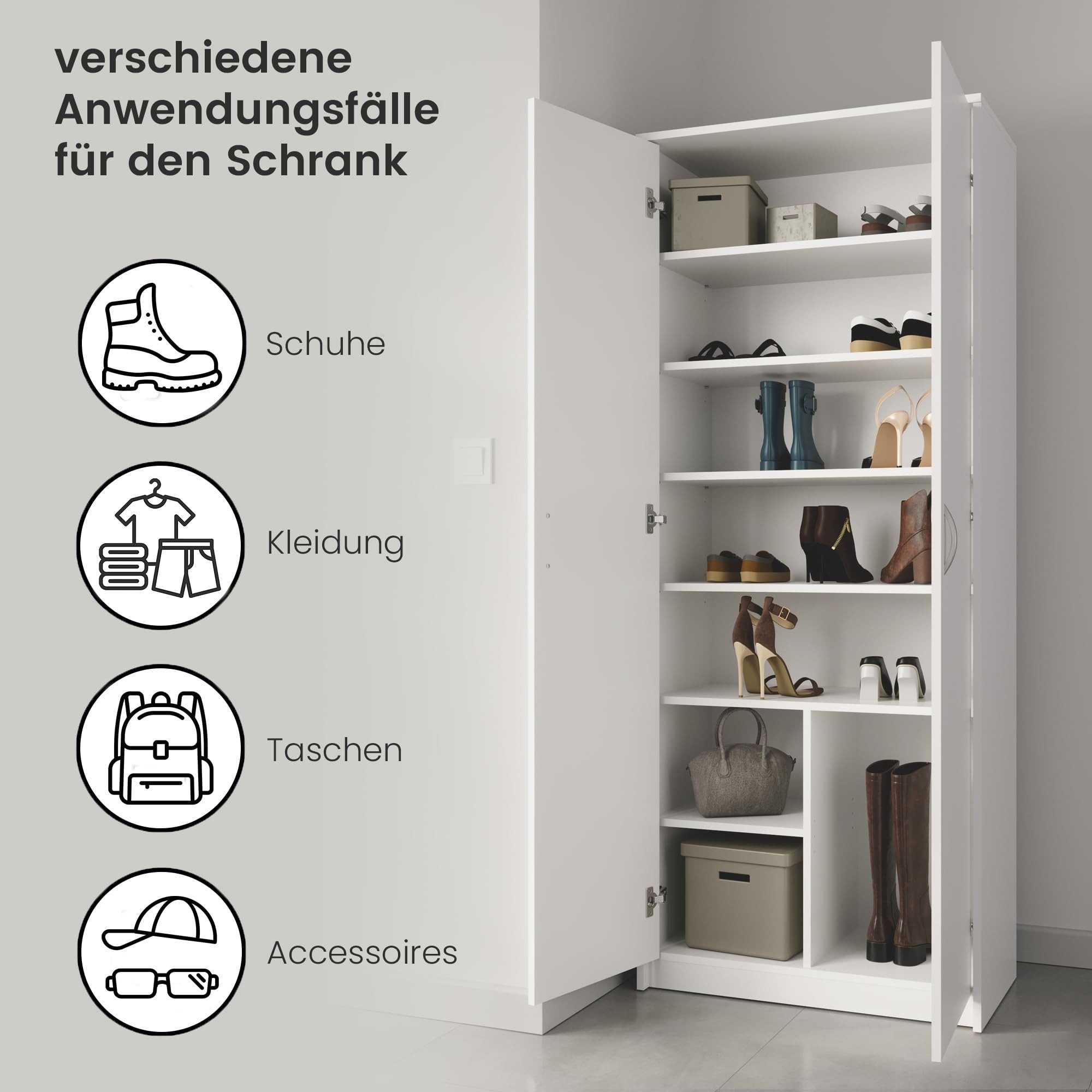Home Collective Mehrzweckschrank Kleiderschrank Regal 74cm günstig online kaufen