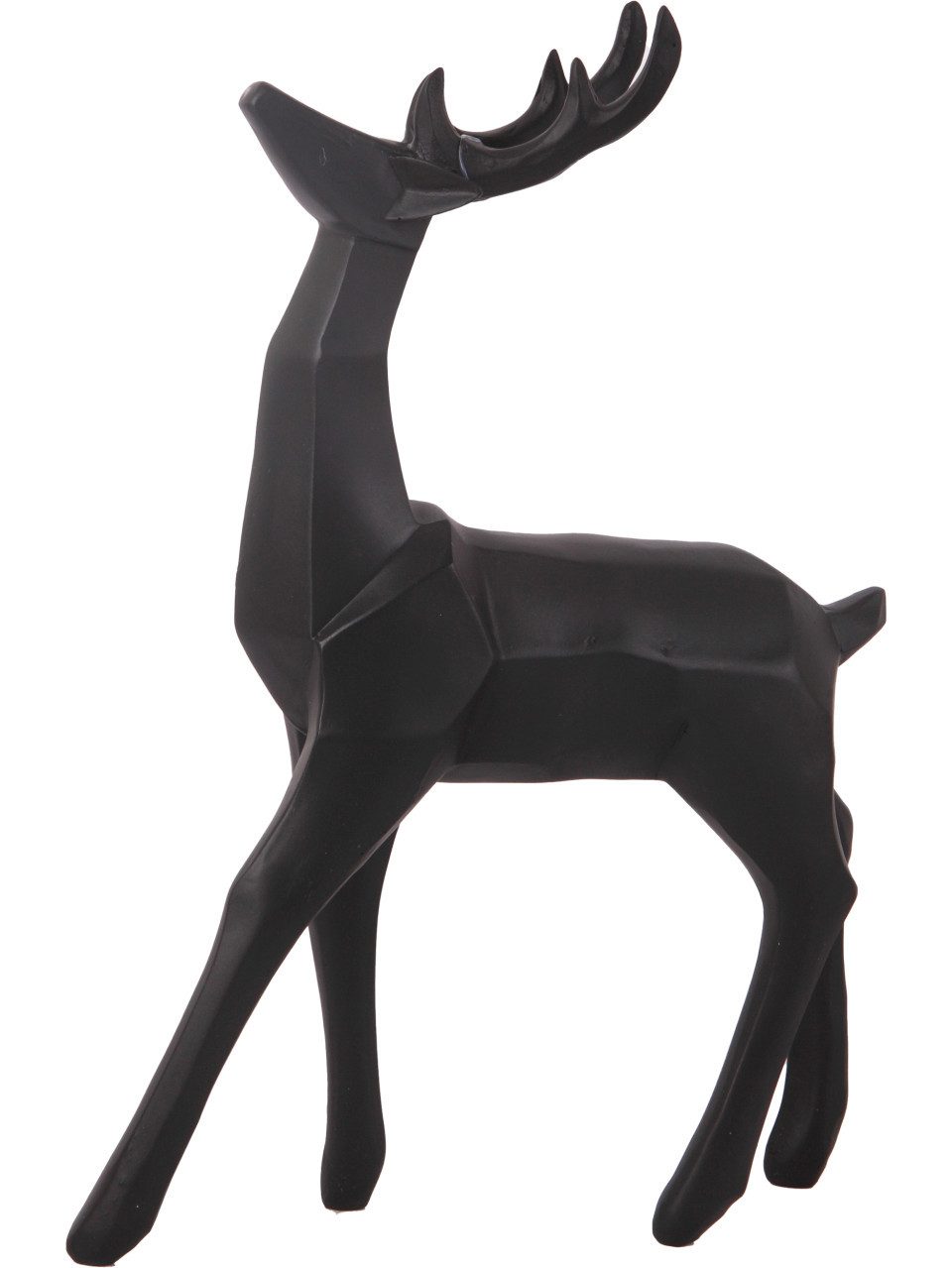 Trend Line Weihnachtsfigur Dekofigur Rentier Polyresin 26 x 18 cm schwarz