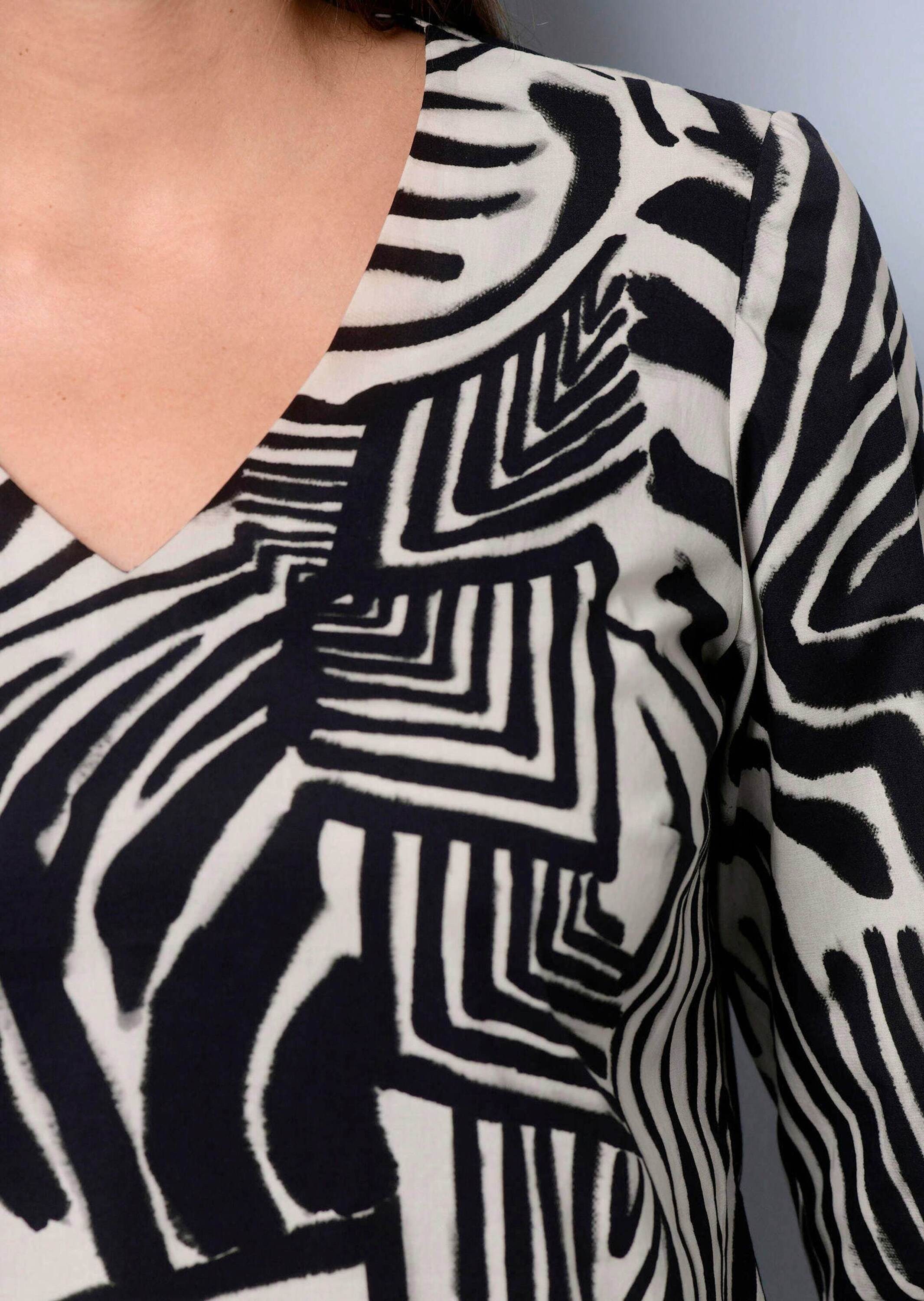 Alba Moda Hemdbluse Bluse mit Bindeband am Ärmel