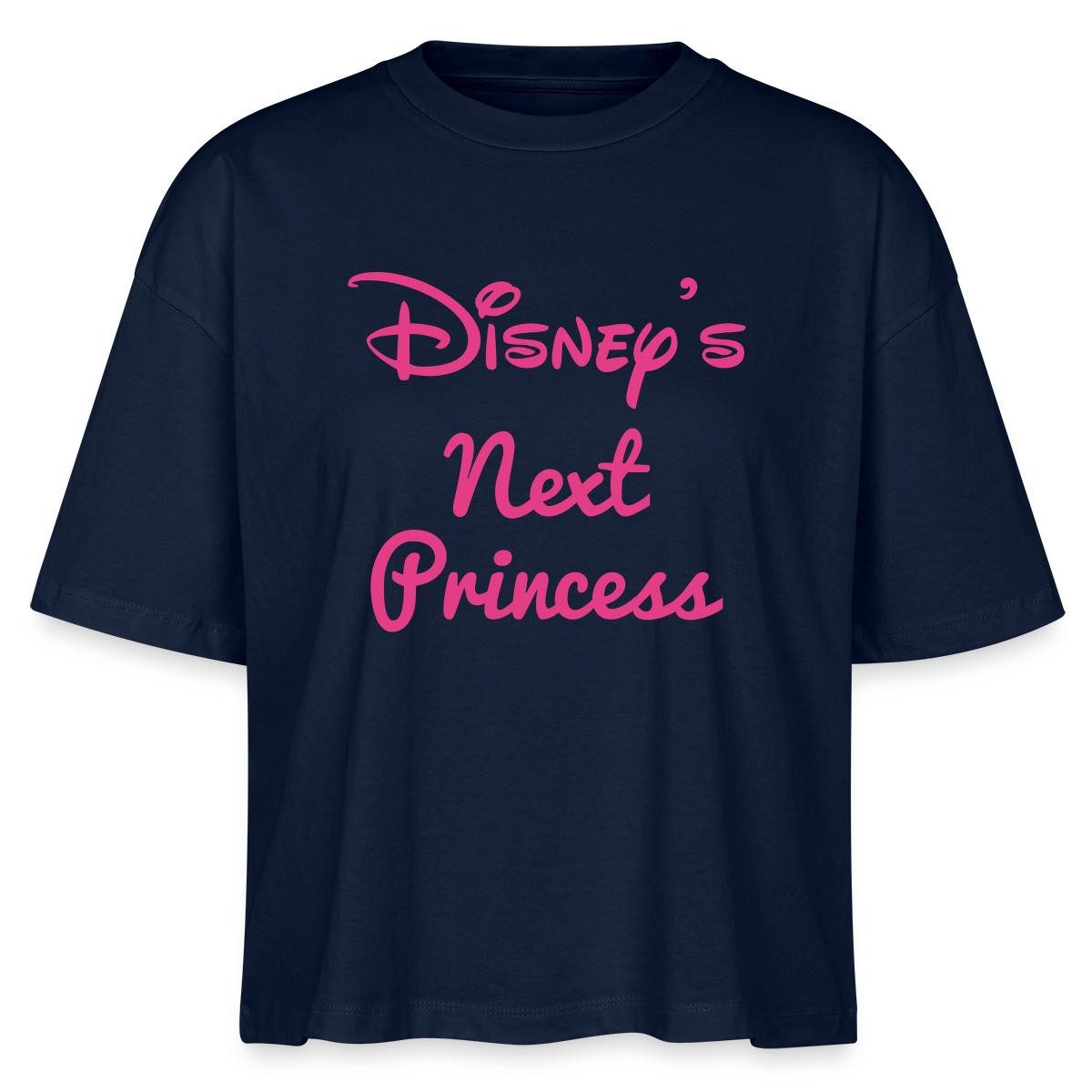 Spreadshirt T-Shirt Disney Prinzessinen Disneys Next Princess Boxy Shirt Damen (1-tlg)