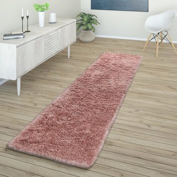 Hochflor-Teppich Wohnzimmer Hochflor Teppich Shaggy Soft, TT Home, Läufer, Höhe: 64 mm