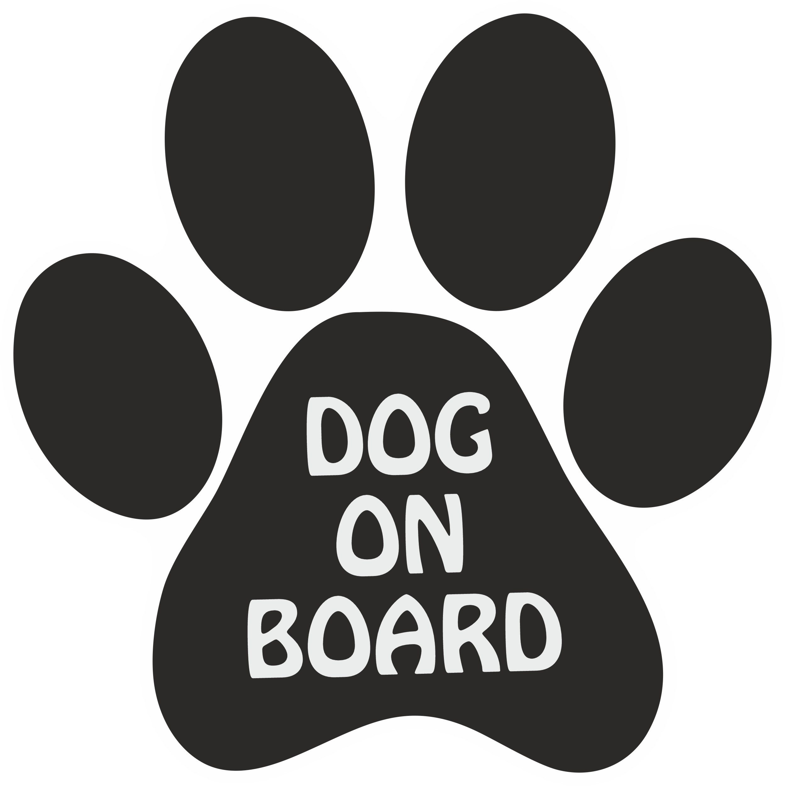 Hermann Schütz Aufkleber Aufkleber Pfote " Dog on Board" schwarz 110 x 110 mm