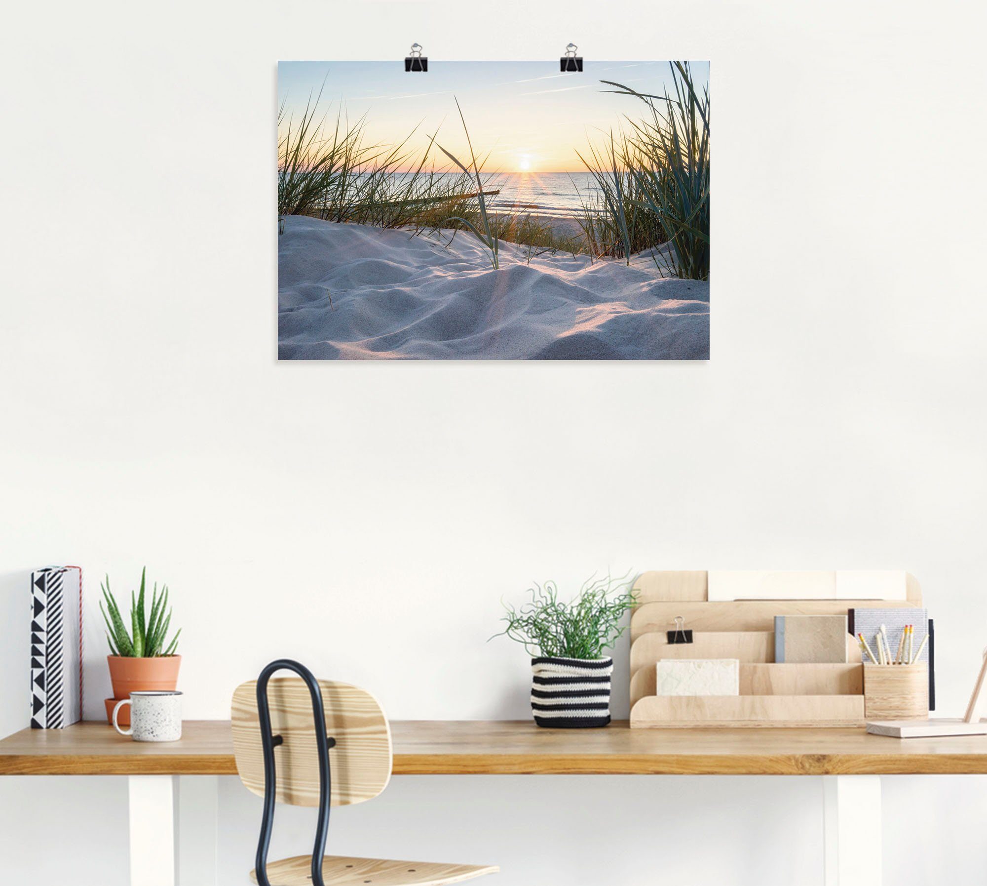 (1 Poster Alubild, Wandbild versch. Wandaufkleber Ostseestrand, Strand in als Artland Größen St), Leinwandbild, oder