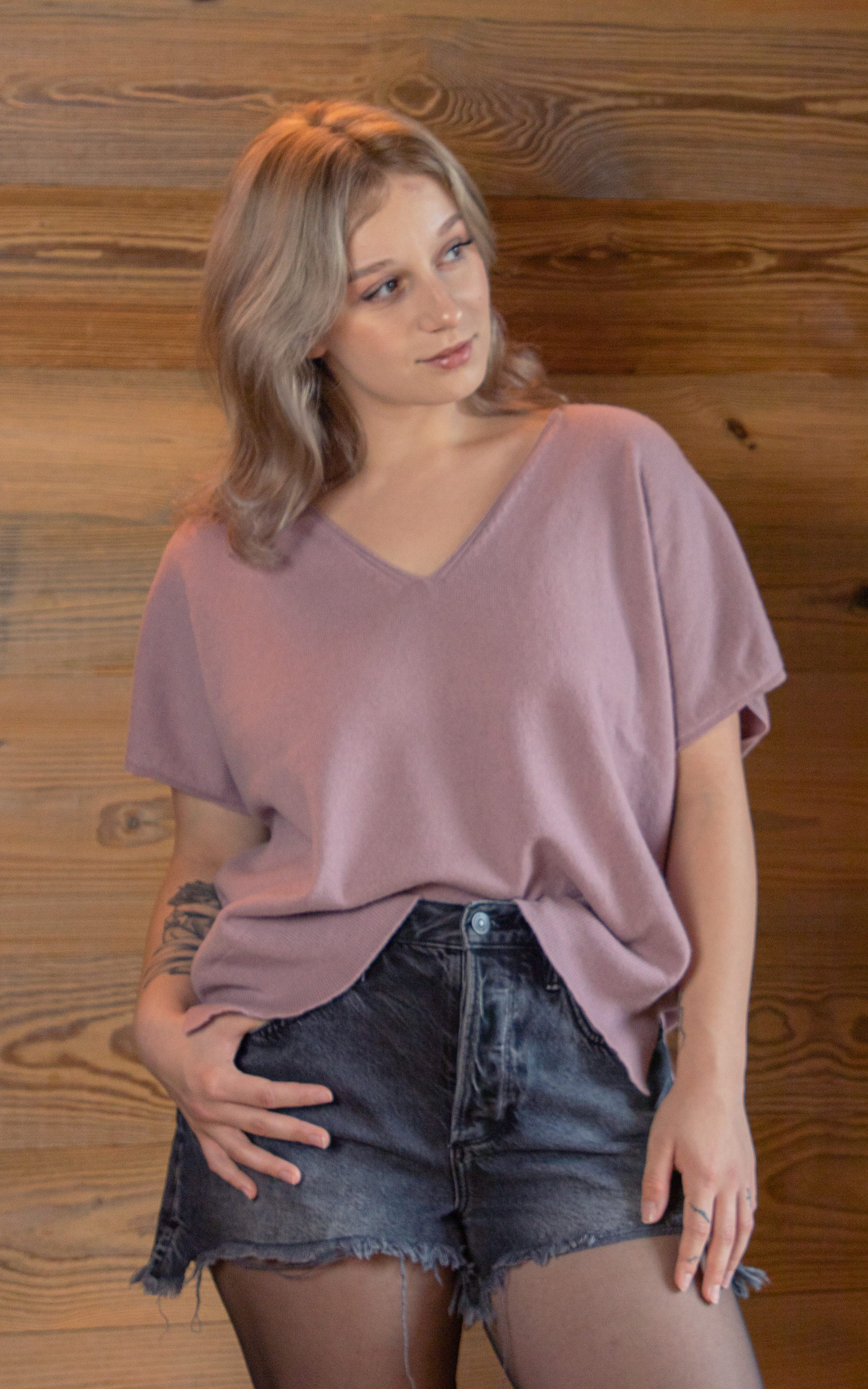 Ariun С коротким рукавом Moderner oversized С коротким рукавом in Altrosa