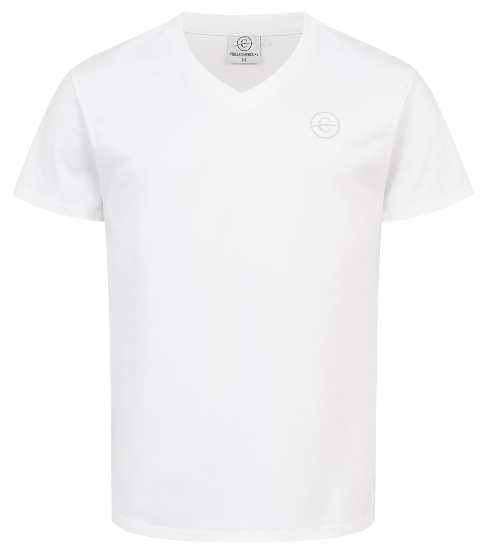 Stretch Komfortabel 3 V-Ausschnitt (2-tlg) T-Shirt Baumwolle Mercury - Alltag 2 Shirt Chilled