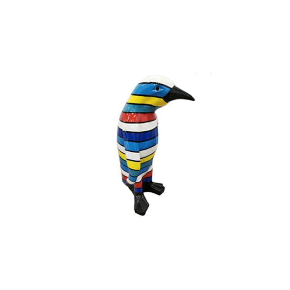 JVmoebel Dekofigur figur abstrakte figuren bemalt pinguin neu moderne 40cm statuen bunt