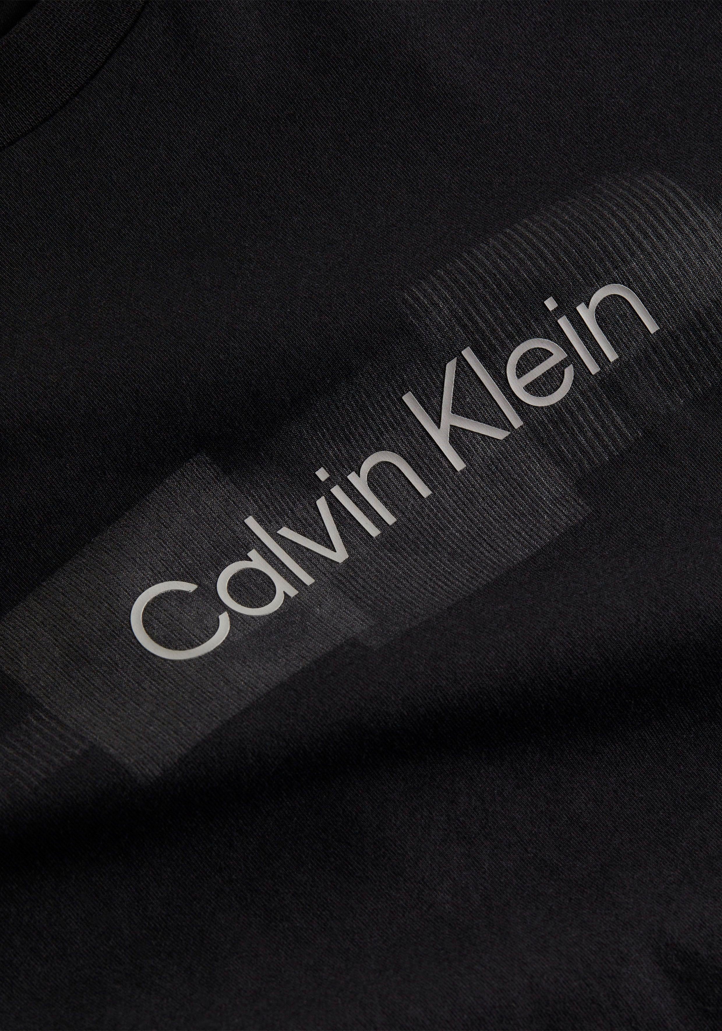 Calvin Klein Baumwolle Ck LOGO reiner STRIPED T-SHIRT BOX Black aus T-Shirt