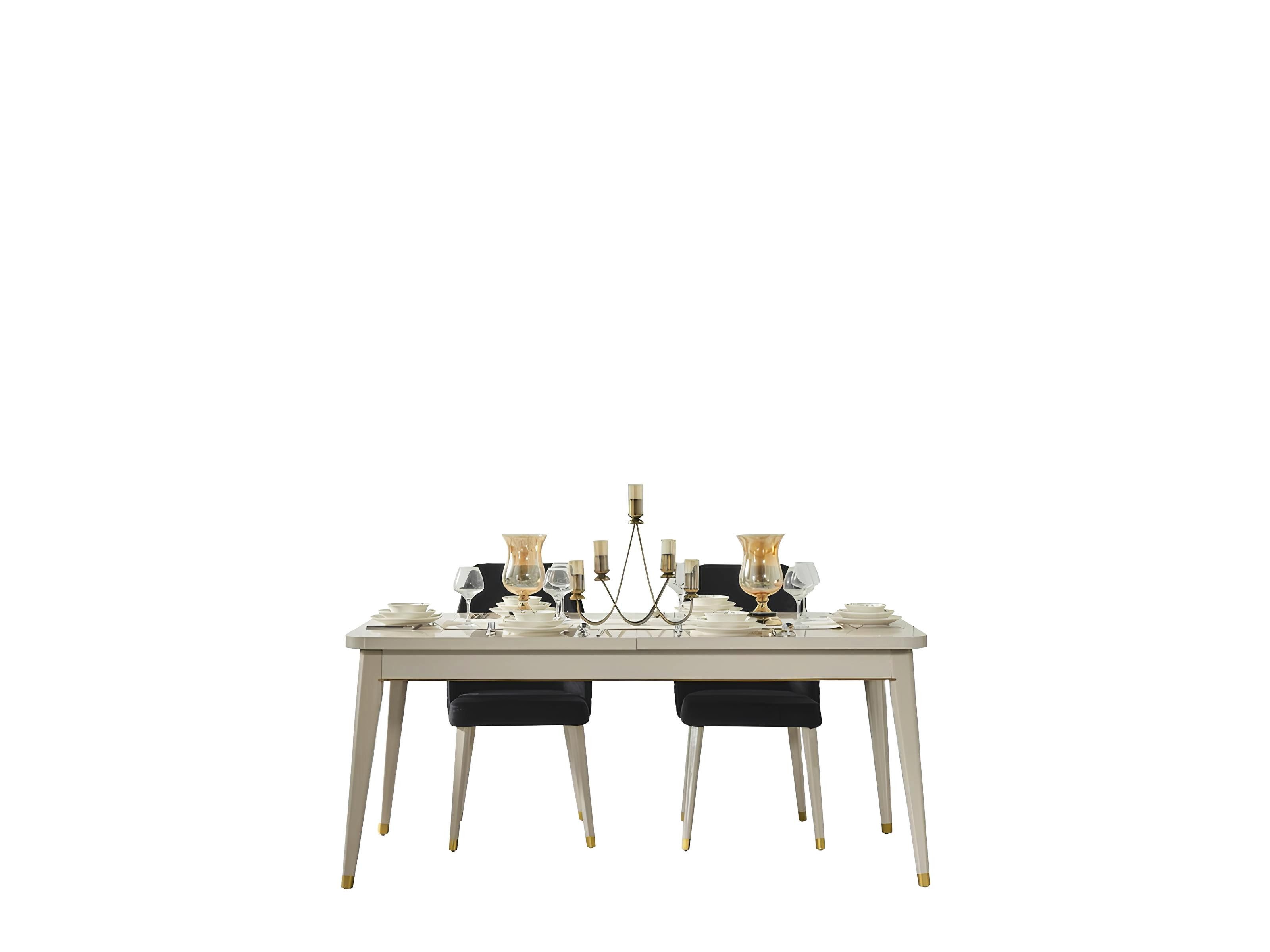 JVmoebel Esstisch Esstisch Tisch Esszimmer Wohnzimmer Tische Holz Design Weiß (Esstisch), Made in Europa