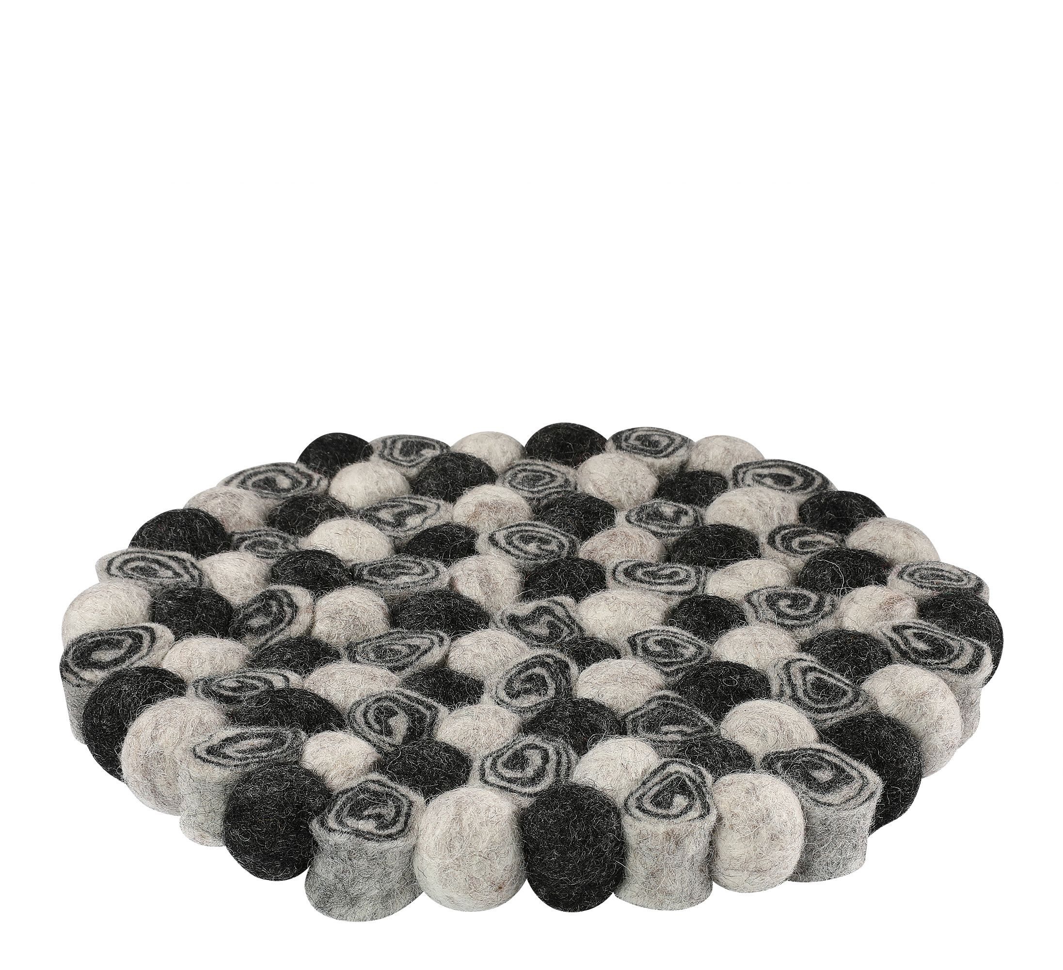 Cilio Getränkeuntersetzer Untersetzer Topfuntersetzer Schafwolle Filz Ø21cm Cilio LANA