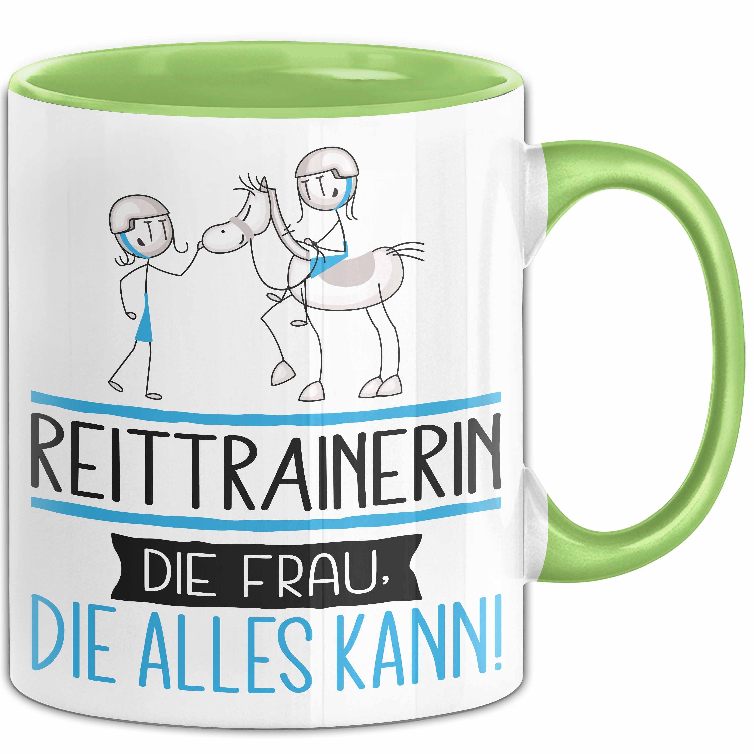 Trendation Tasse Reittrainerin Geschenk Tasse Becher Die Frau Die Allen Kann Geschenk