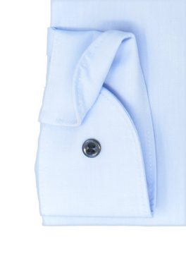 MARVELIS Businesshemd Businesshemd - Body Fit - Langarm - Einfarbig - Hellblau