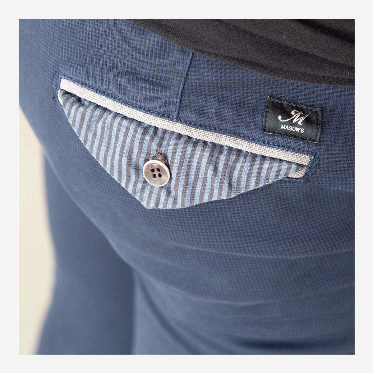 Mason's Stoffhose Mason’s 9PF2R4963N1 JE10S12-760, Hosen, Blau