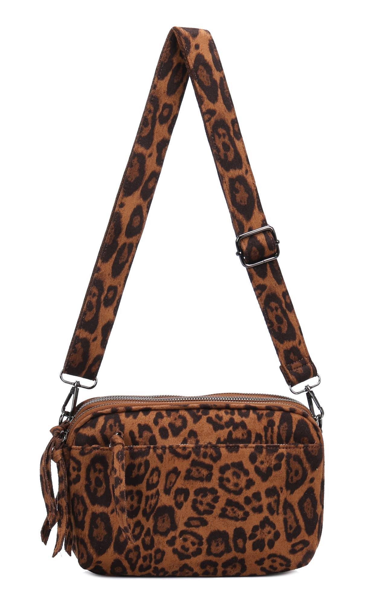 ITALYSHOP24 Schultertasche Damen Tasche Umhängetasche Brusttasche Veganes W günstig online kaufen