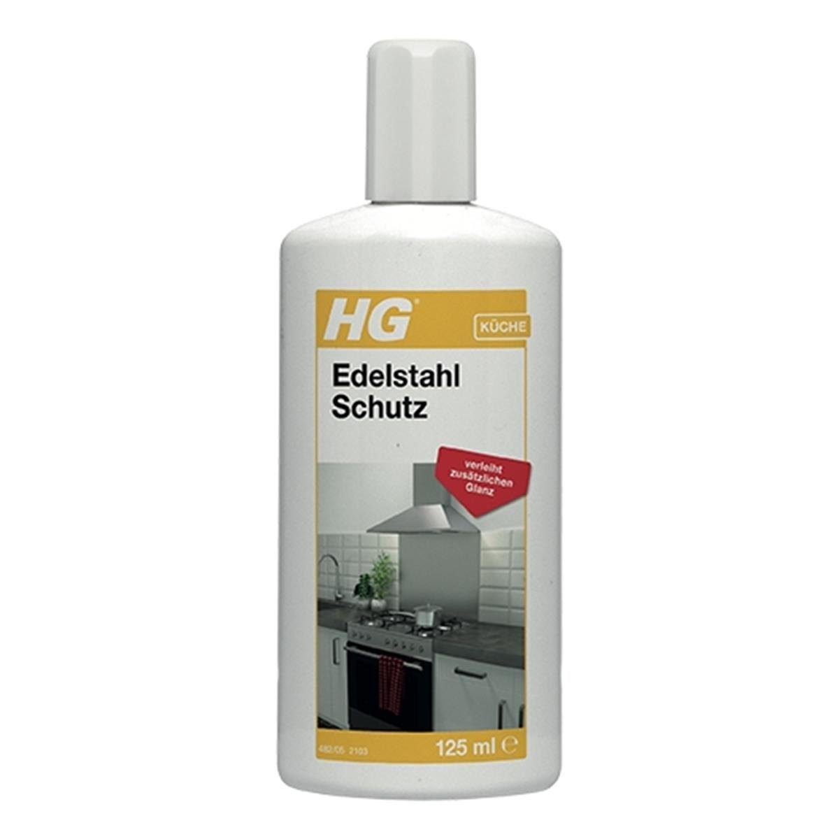 HG HG Edelstahl Schutz 125ml - Bringt Edelstahl zum Glänzen (1er Pack) Küchenreiniger