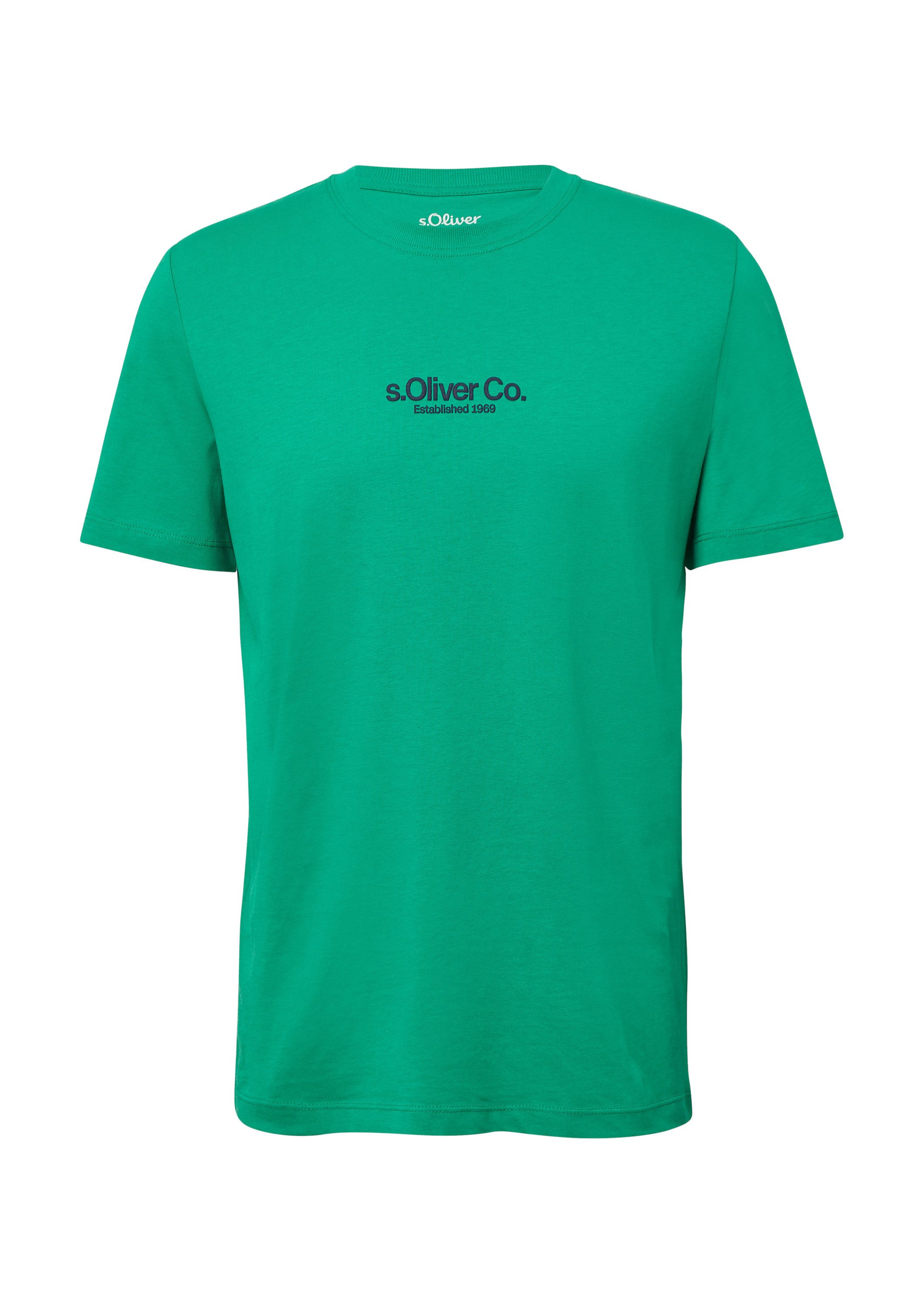 s.Oliver Kurzarmshirt T-Shirt T-Shirt aus Baumwolle mit Logo-Print günstig online kaufen