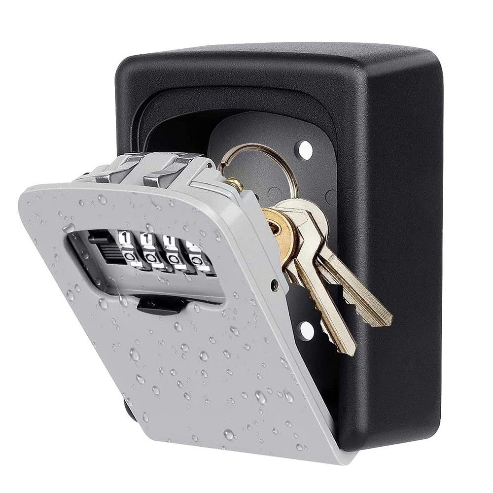 GelldG Schlüsseltresor Ersatz Haus Schlüsseltresor 4-stelligem Zahlencode mit Schlüssel für