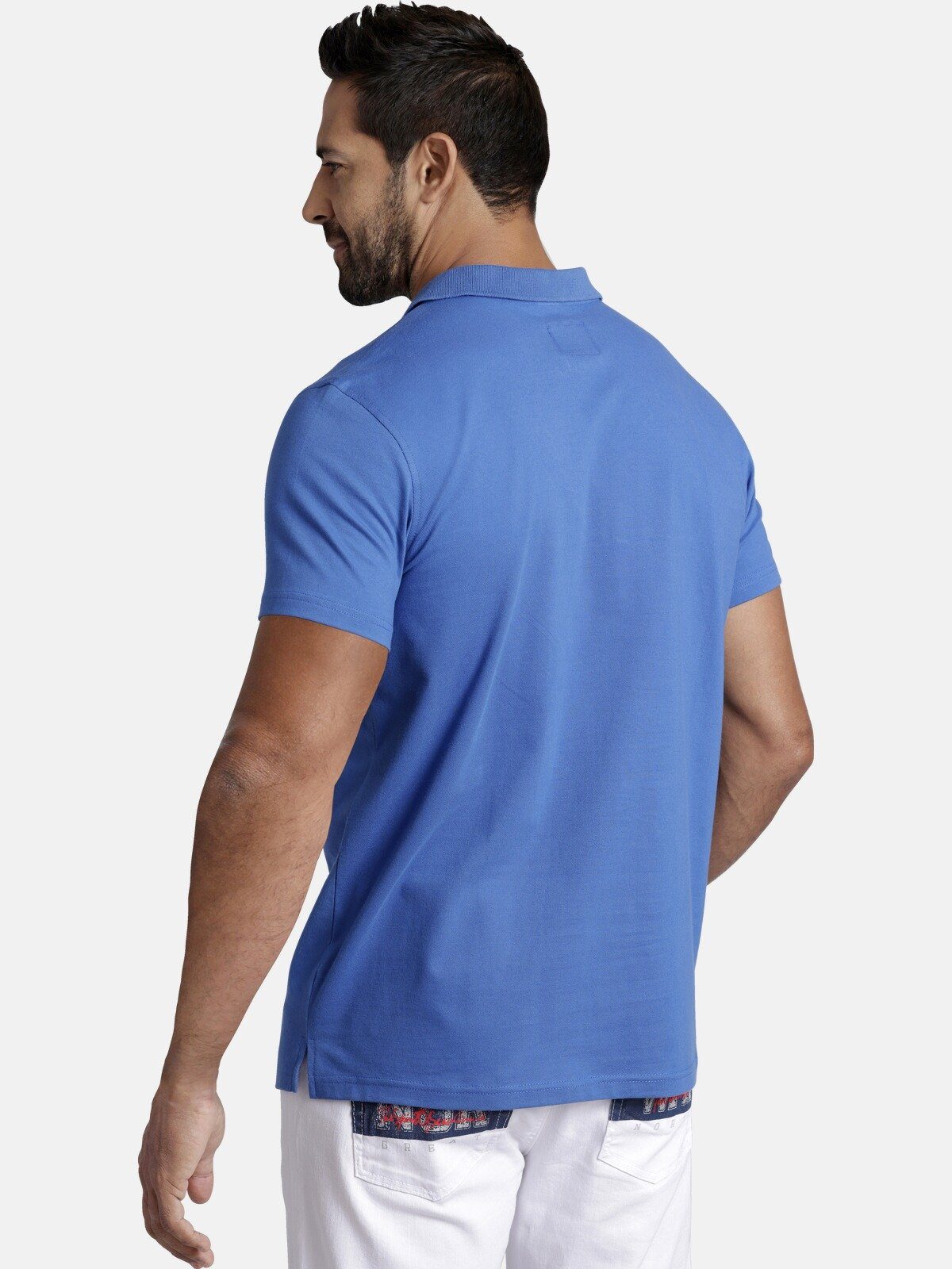 verlängertem Rückenteil Jan mit blau Vanderstorm Poloshirt NISSE