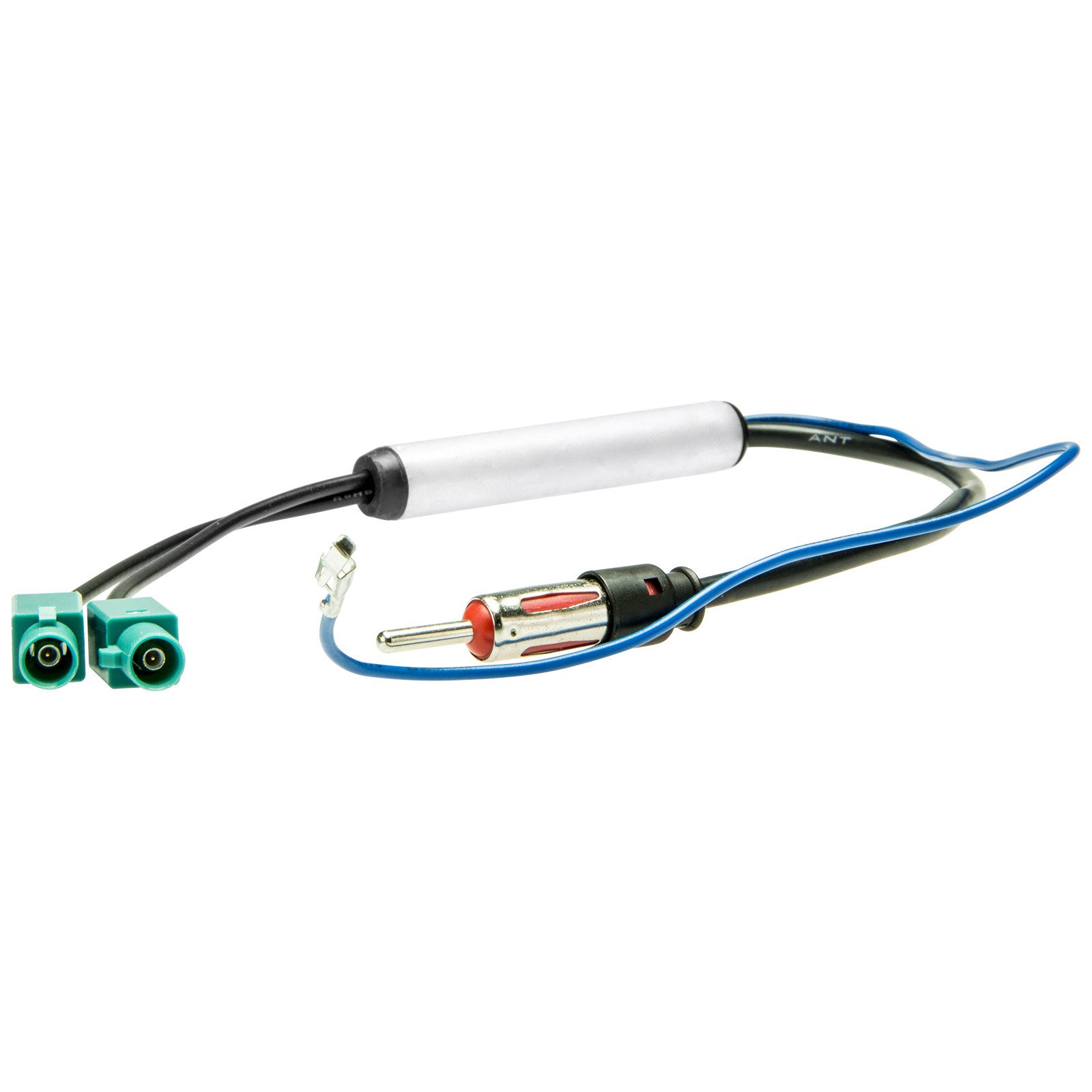 Adapter Universe Auto Radio Antennenadapter 2x Fakra Phantomeinspeisung DIN Anschluss Stabantenne – Bild 2 von 2