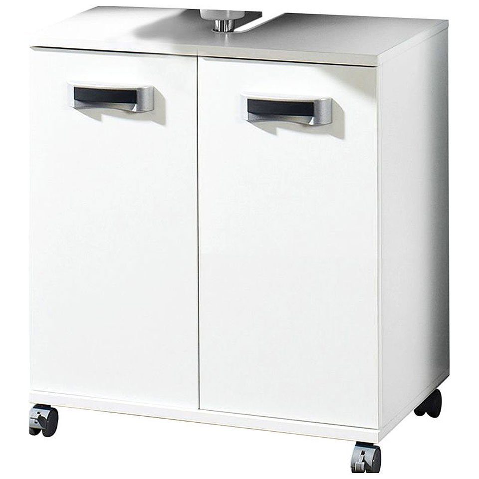 Lomadox Waschbeckenunterschrank CAEN-04 Waschbecken-Unterschrank, perl weiß, BxHxT ca. 59,8x63,4x32,6cm | Waschbeckenunterschränke