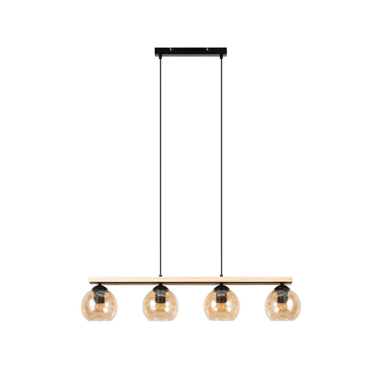 Lindby Hängeleuchte Enrique, Glas IP20, 4 x 60 W