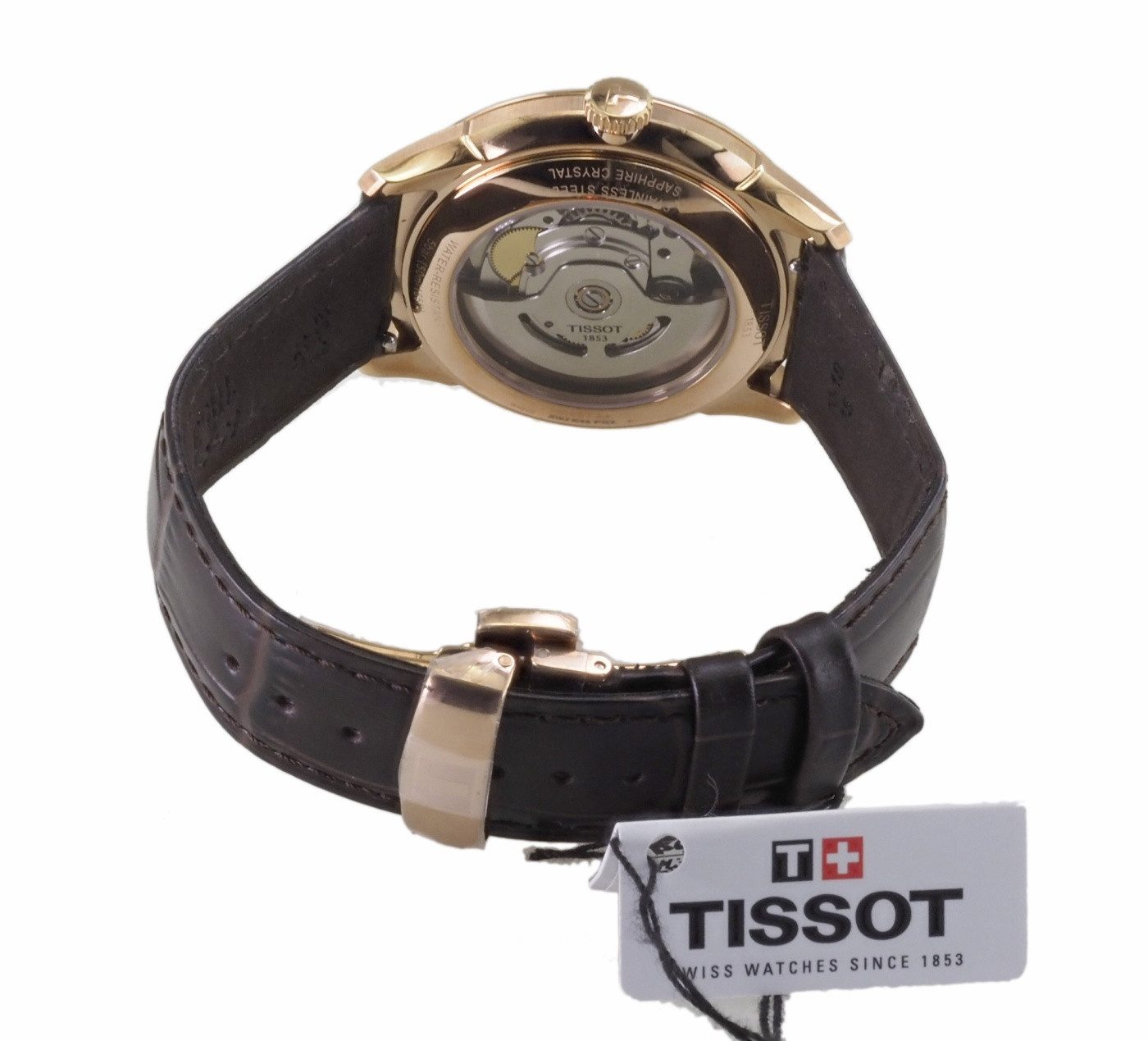 Tissot Automatikuhr Tissot Herren Automatik Uhr Chemin Des Tourelles Powermatic 80 T139807, (Rosegold)