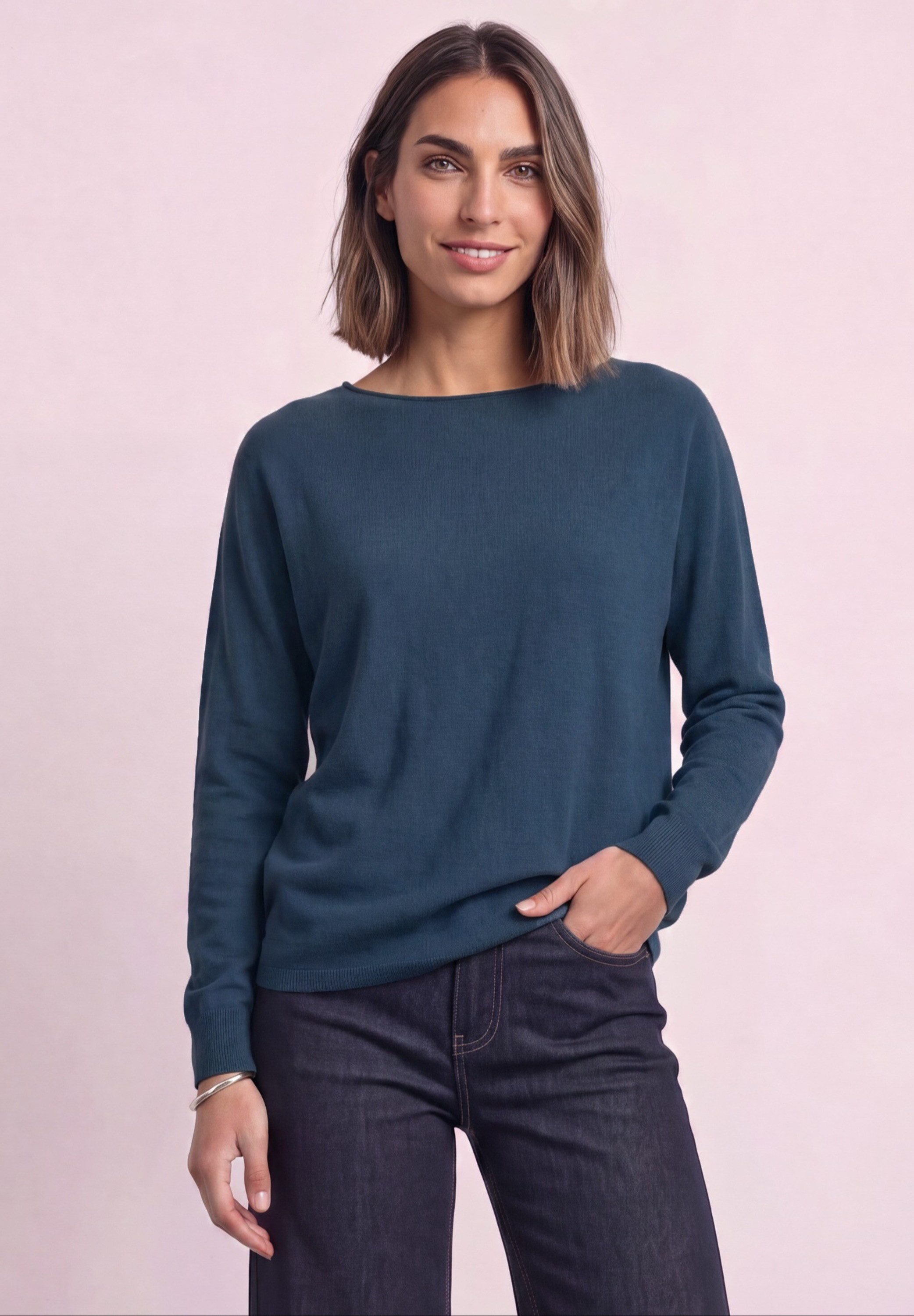 STREET ONE Strickpullover in Unifarbe