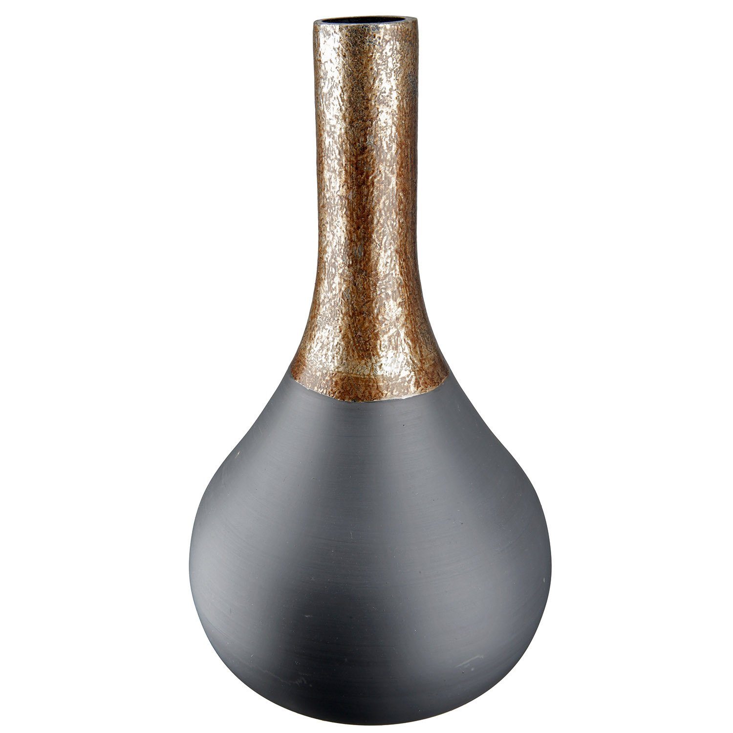 Dekovase RUSTIK Vase - kupfer, schwarz - Glas - H. 37cm - Dekovase