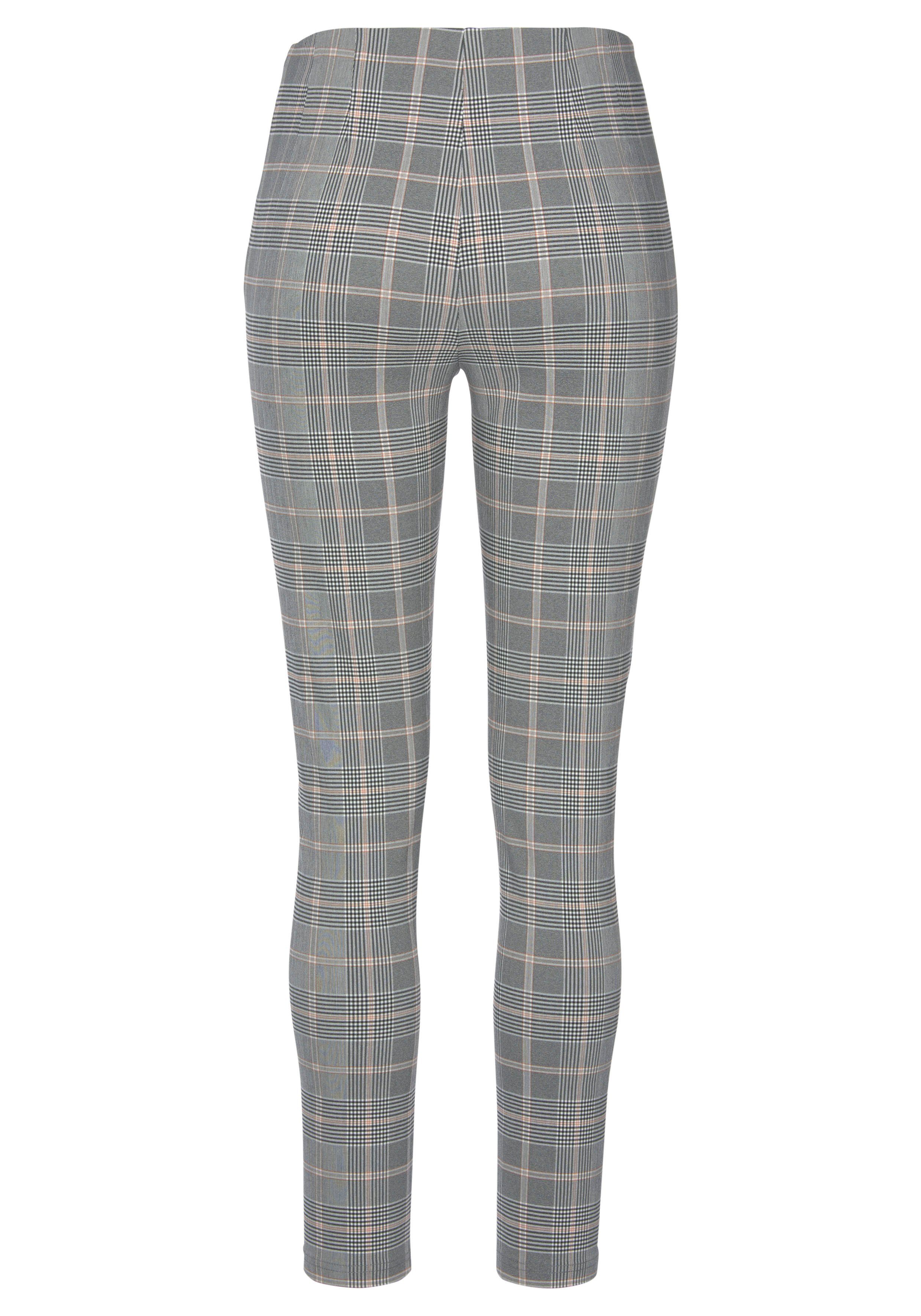 LASCANA Highwaist Leggings mit Karomuster – Bild 4 von 5