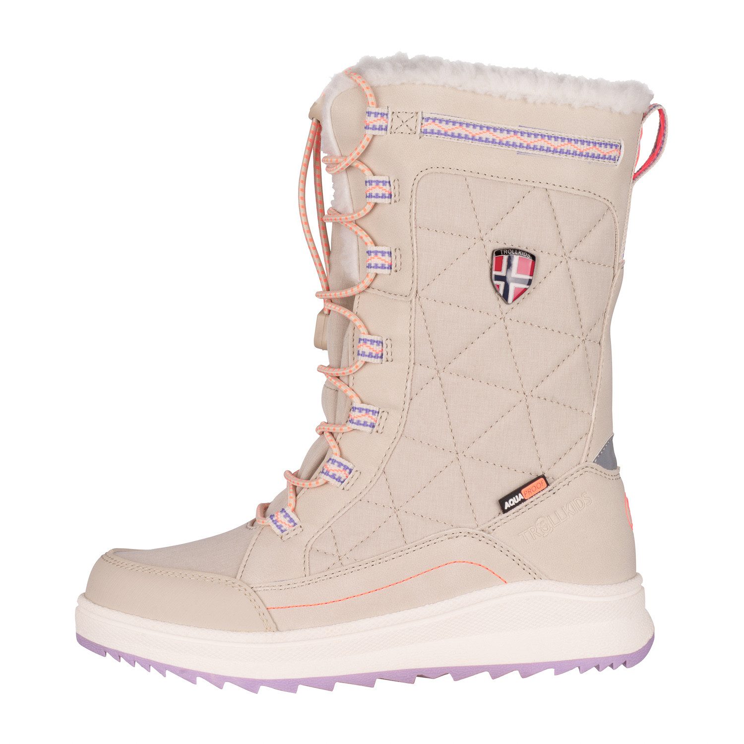 TROLLKIDS GIRLS ARENDAL WINTER BOOTS PRO Winterstiefel wasserdicht, mit profiliertem Gummi-Laufsohlenmaterial, für Kinder