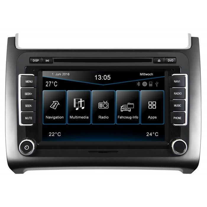 ESX ESX VW Polo 6C (ab 04/2014) 2-DIN Autoradio Navi VN720-VO-P6C-SILVER Stereoanlage