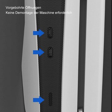 Tadow Schutz-Set PS5 Slim Konsole Staubschutzscheibe, Staubstecker,Staubschutzhülle Set, Echt maschinengeformt, waschbar, wärmeableitend und atmungsaktiv